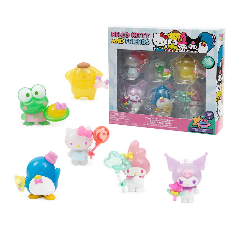 Hello Kitty pack 6 figures 5cm product photo