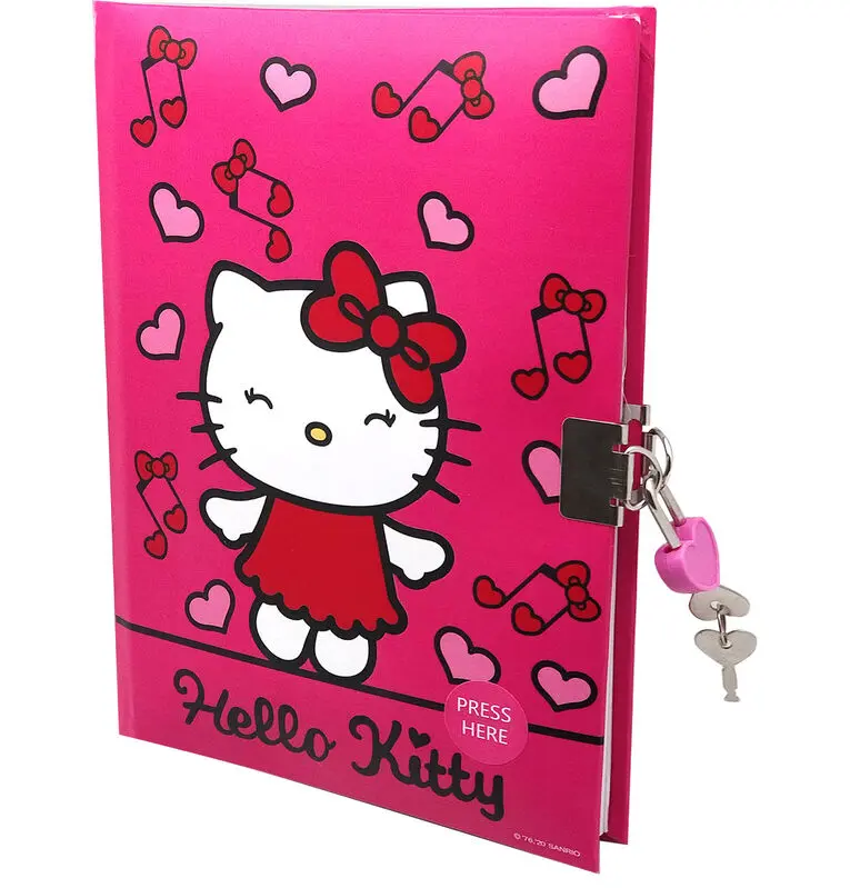 Hello Kitty A5 diary with light and lock assorted product photo