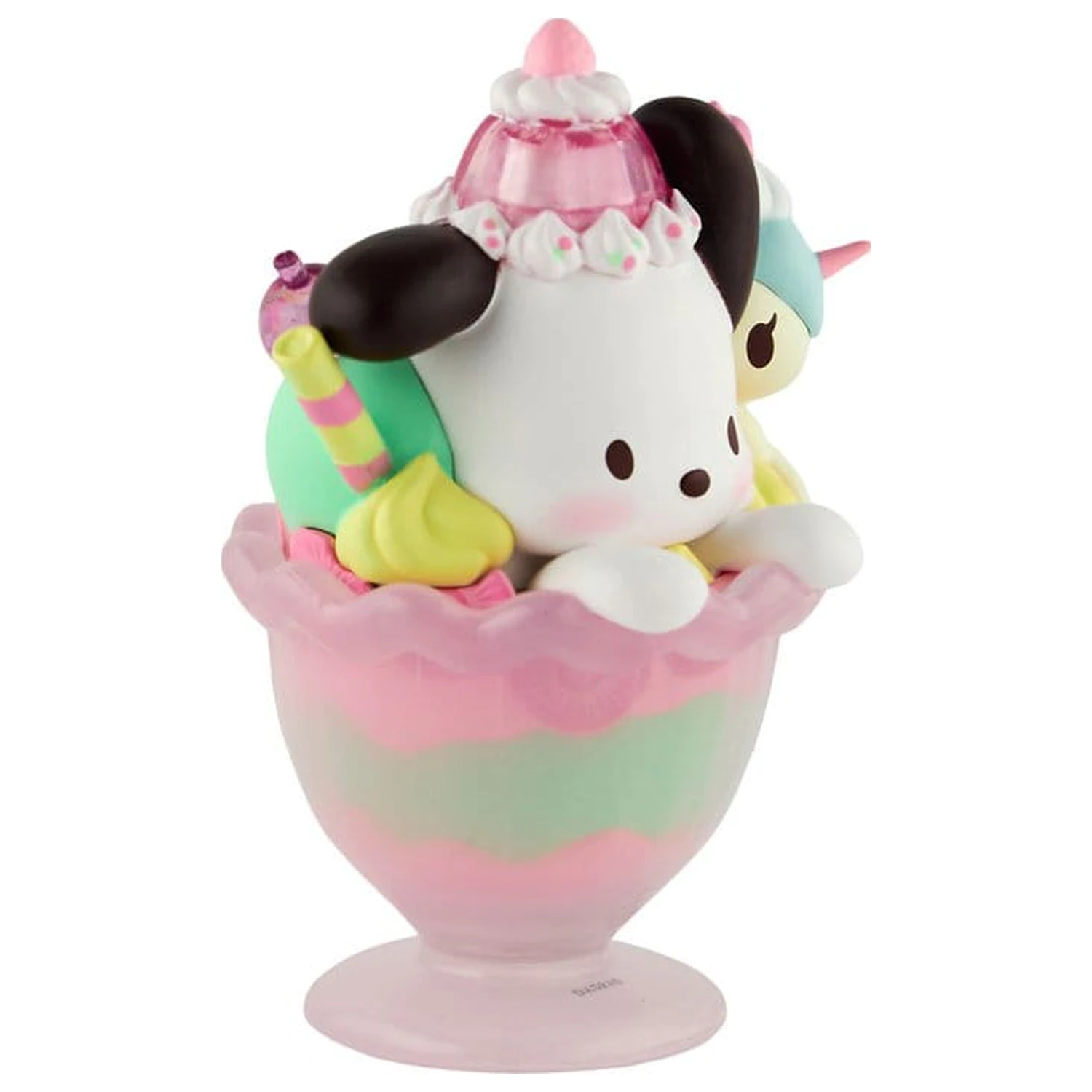Hello Kitty & Friends Window Box Figure Fast Food Pochacco Pink Unicorn Sundae 9 cm product photo