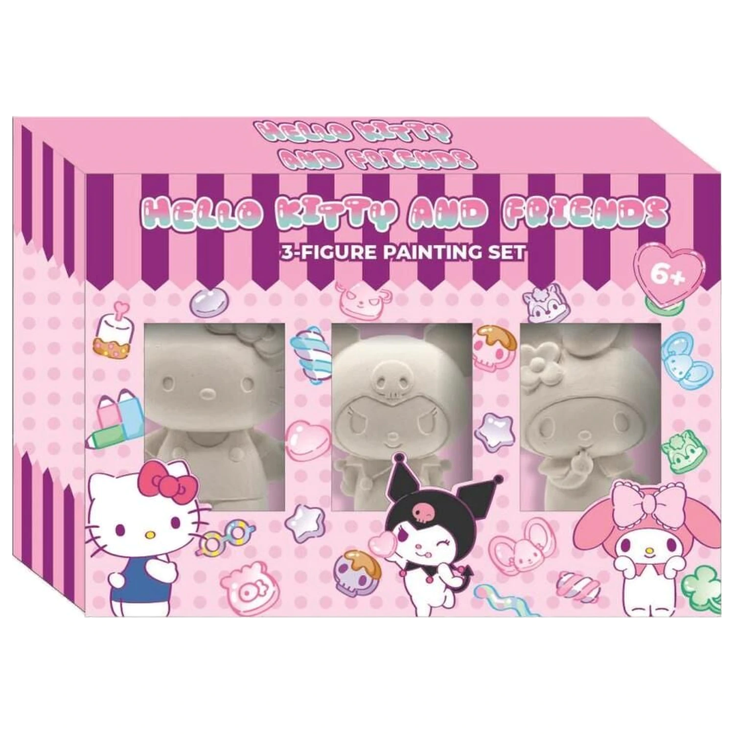 Hello Kitty and Friends 3 colouring figures blister pack product photo