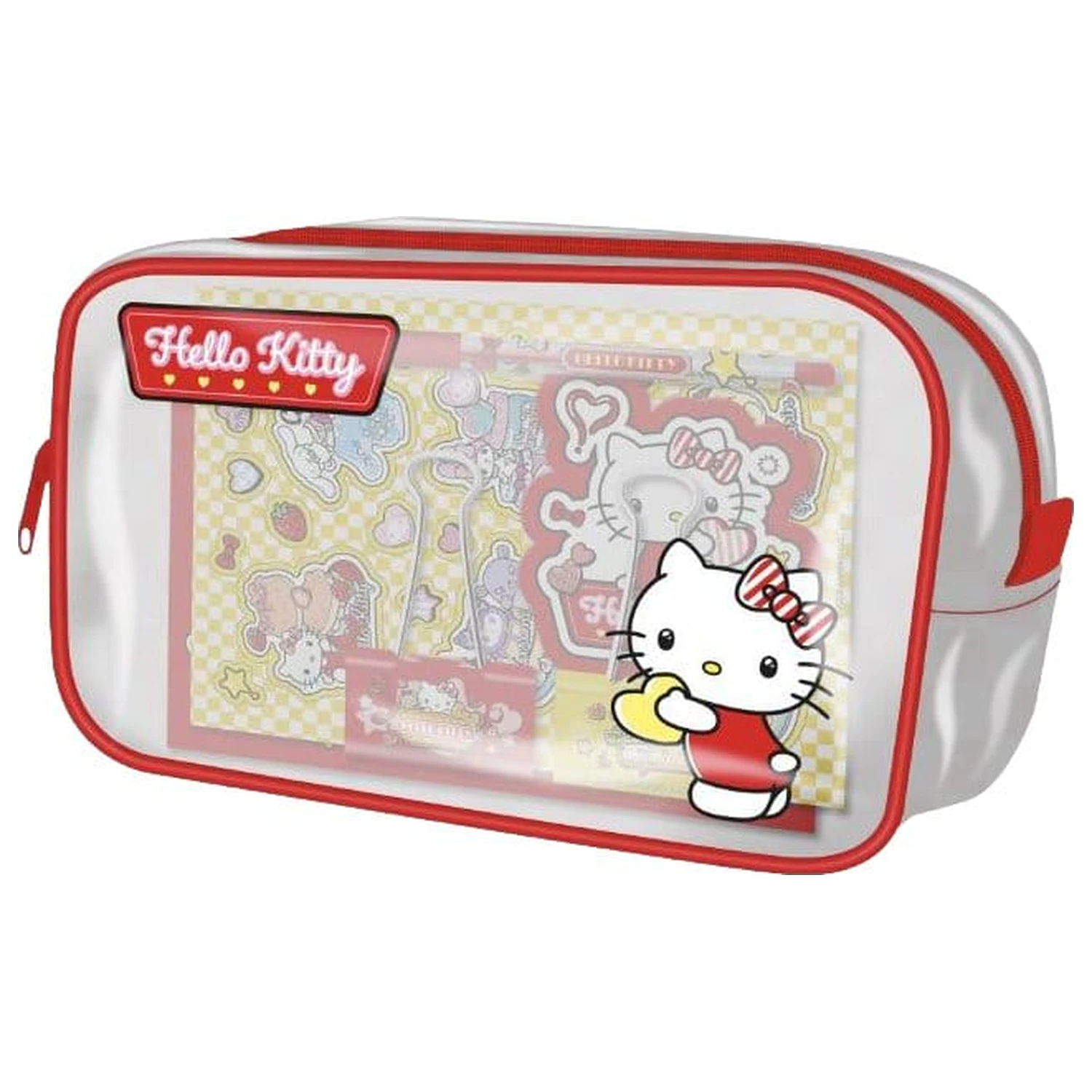 Hello Kitty and Friends Transparent Pencil Case Set American Diner Version product photo