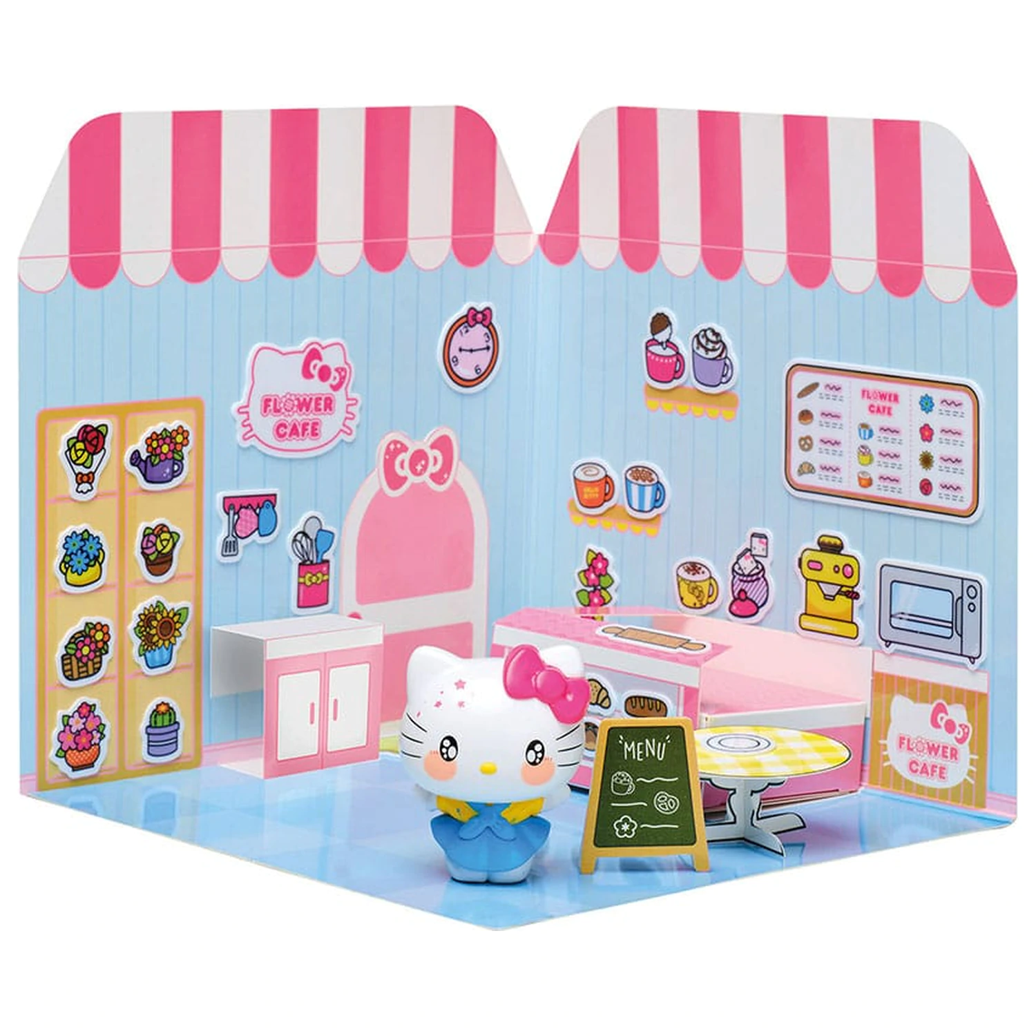 Hello Kitty and Friends Mini figure Sticker House Hello Kitty Flower Café product photo