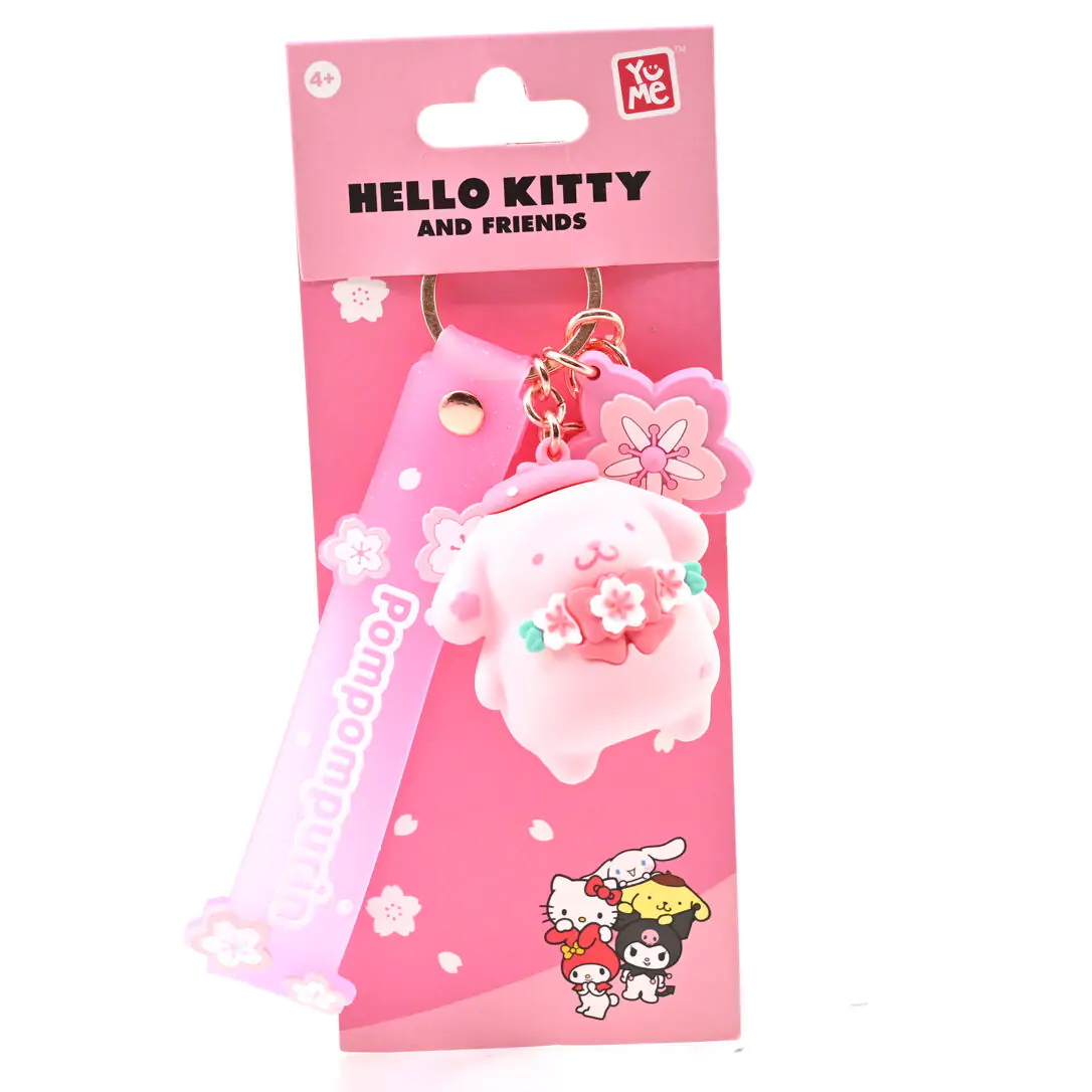 Hello Kitty and Friends Sanrio Sakura Pompompurin keychain product photo