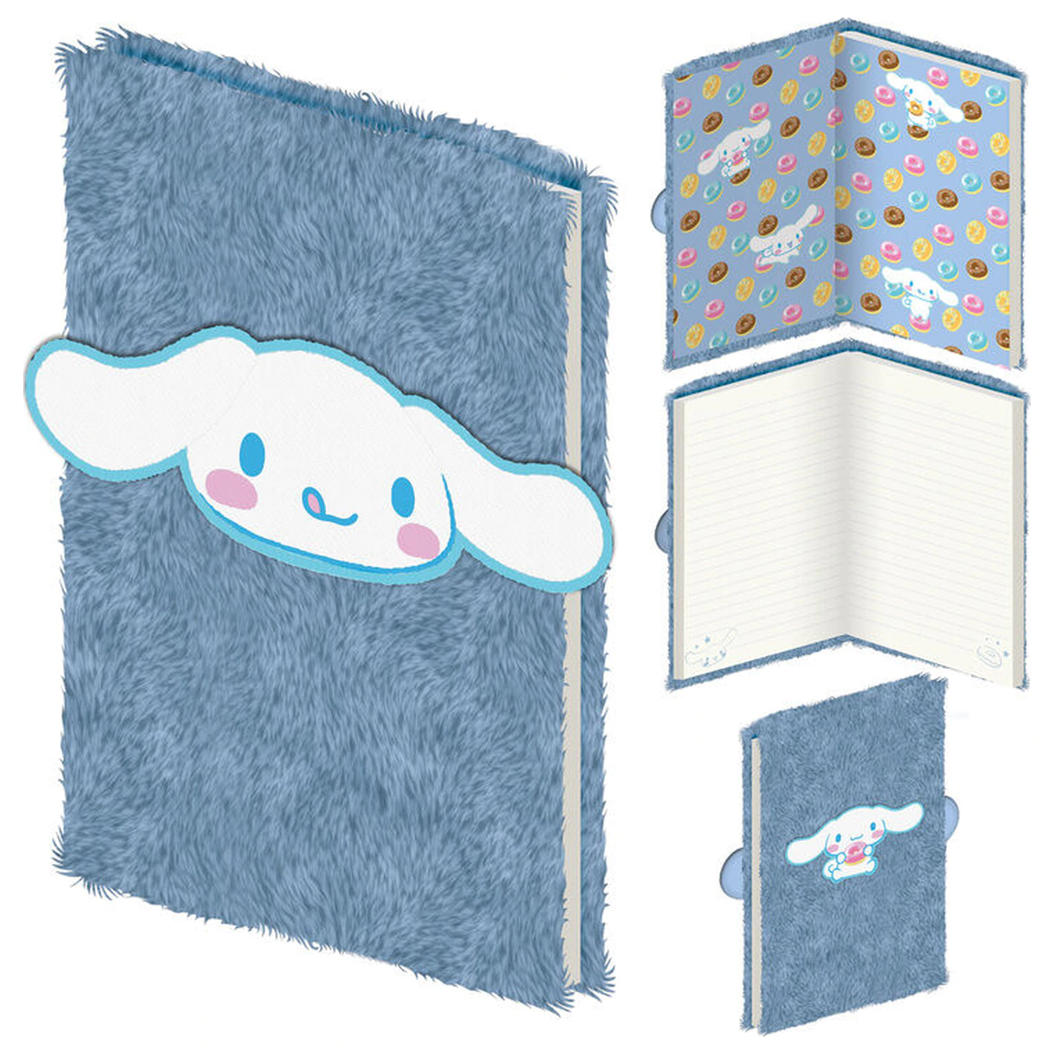 Hello Kitty Cinnamoroll A5 plush notebook product photo