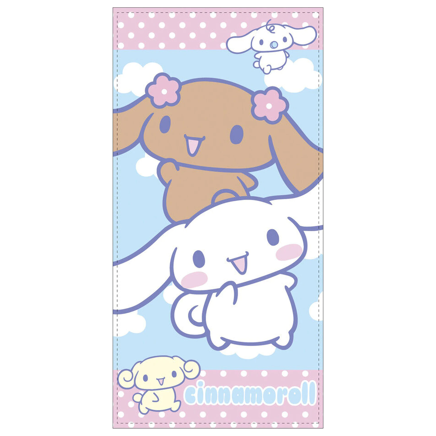 Hello Kitty Cinnamoroll microfibre beach towel product photo
