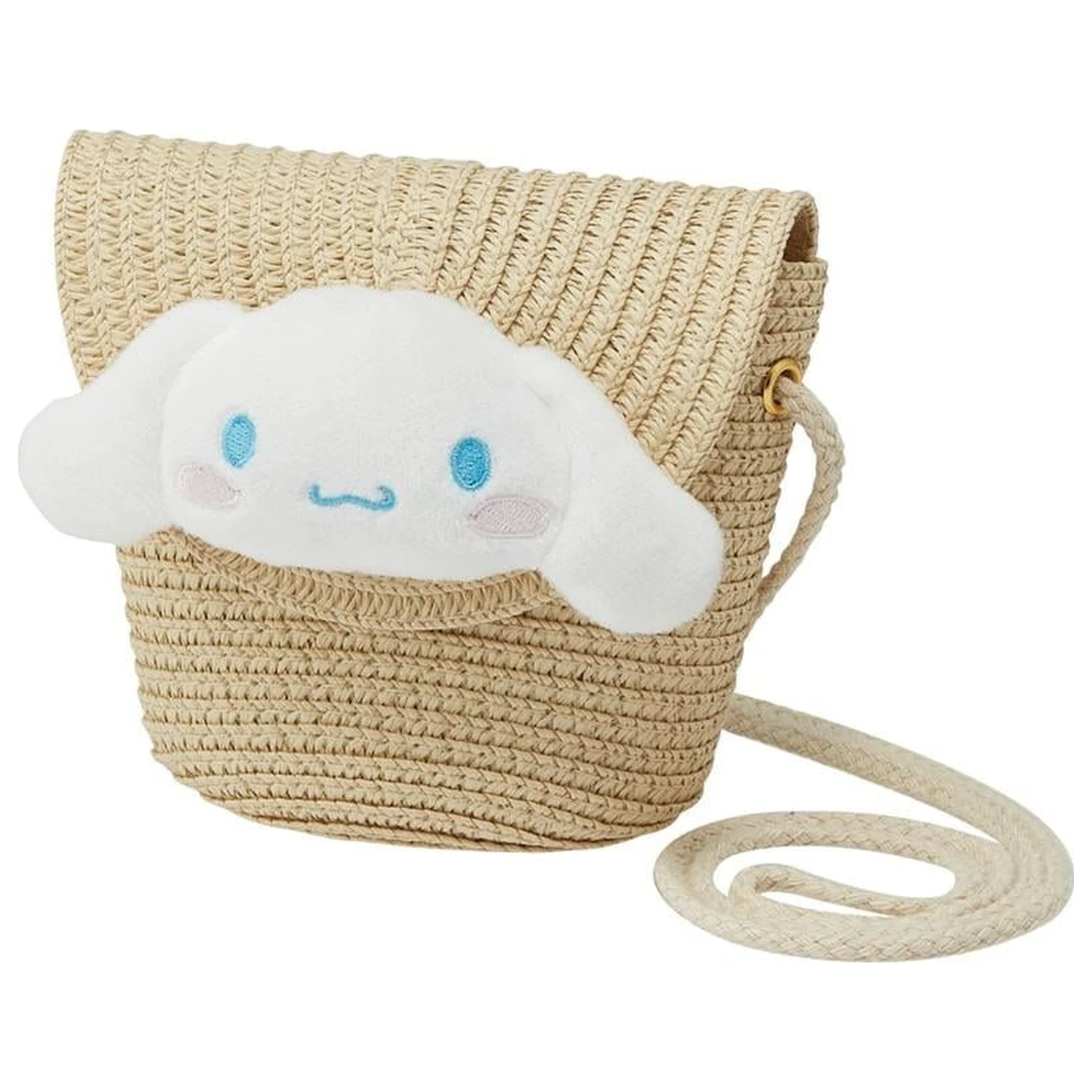 Hello Kitty Cinnamoroll Straw crossbody bag 13.8x13cm product photo