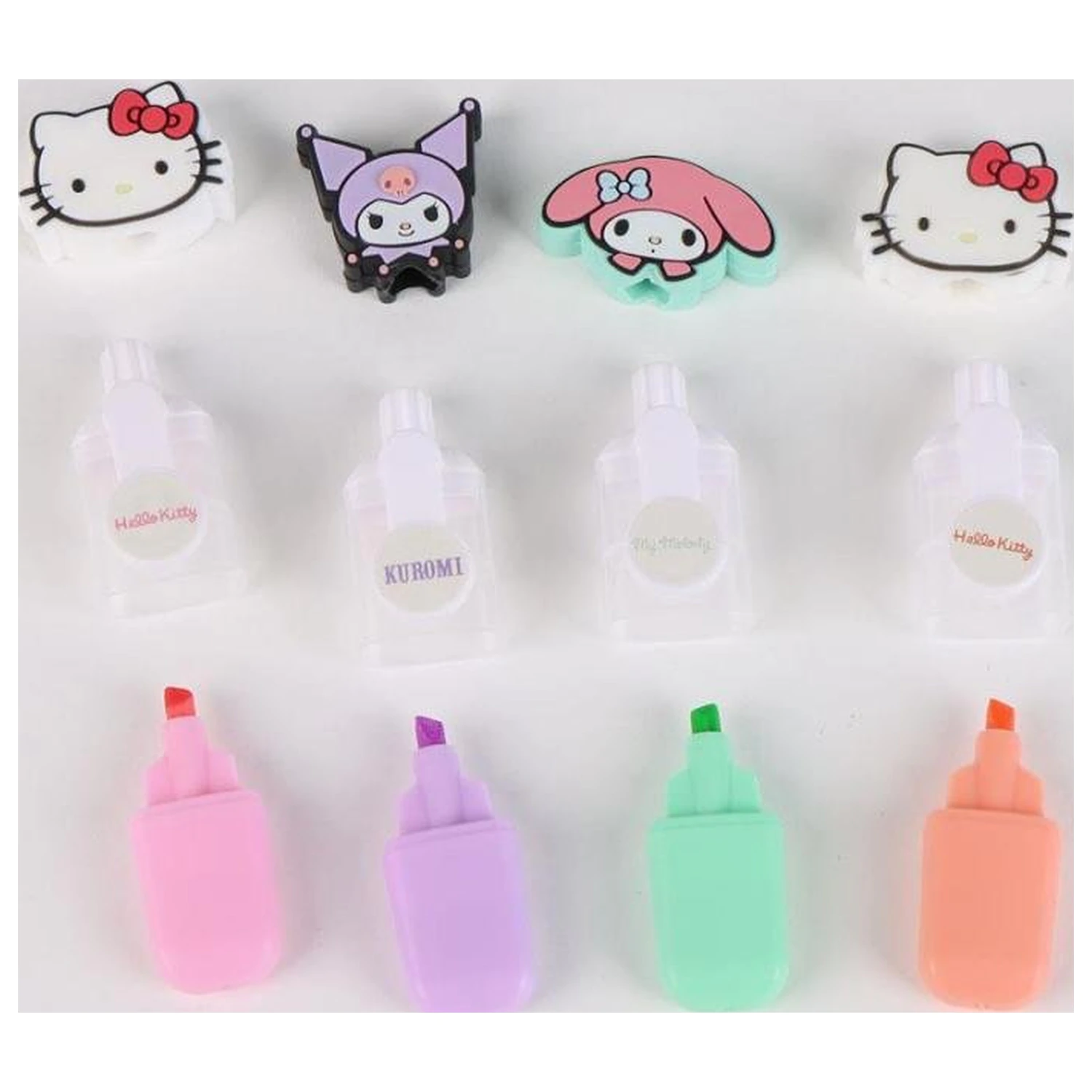 Hello Kitty & Friends Pack of 4 Mini Highlighters Head product photo