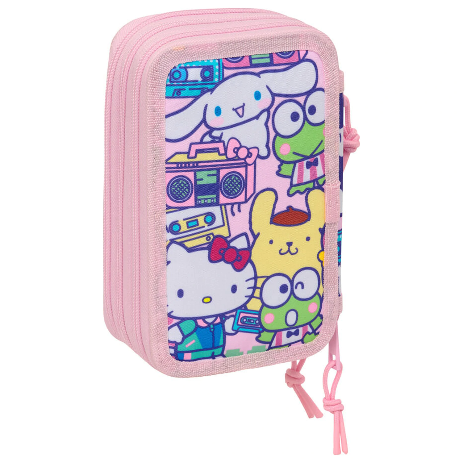 Hello Kitty & Friends triple pencil case 37pcs product photo