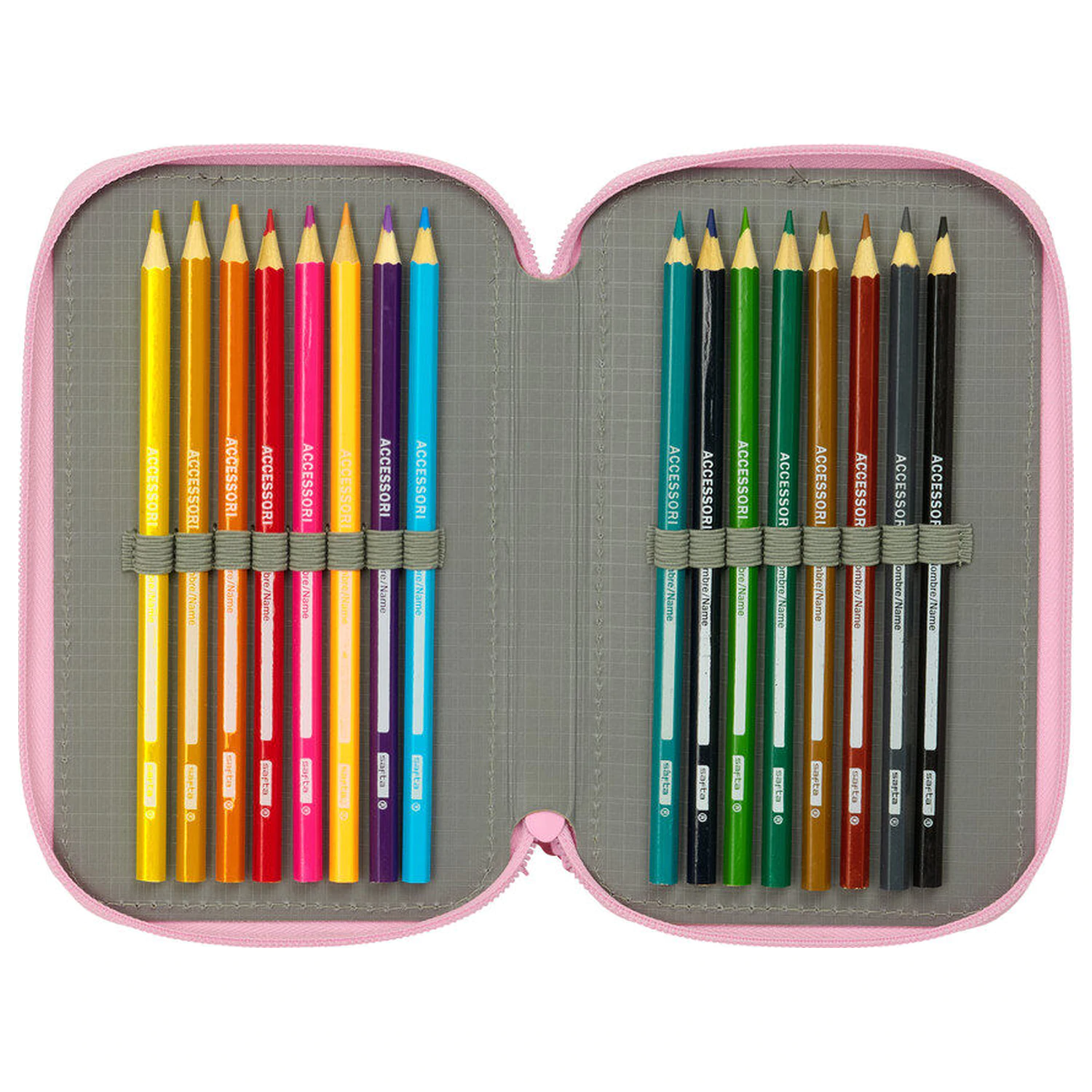 Hello Kitty & Friends triple pencil case 37pcs product photo