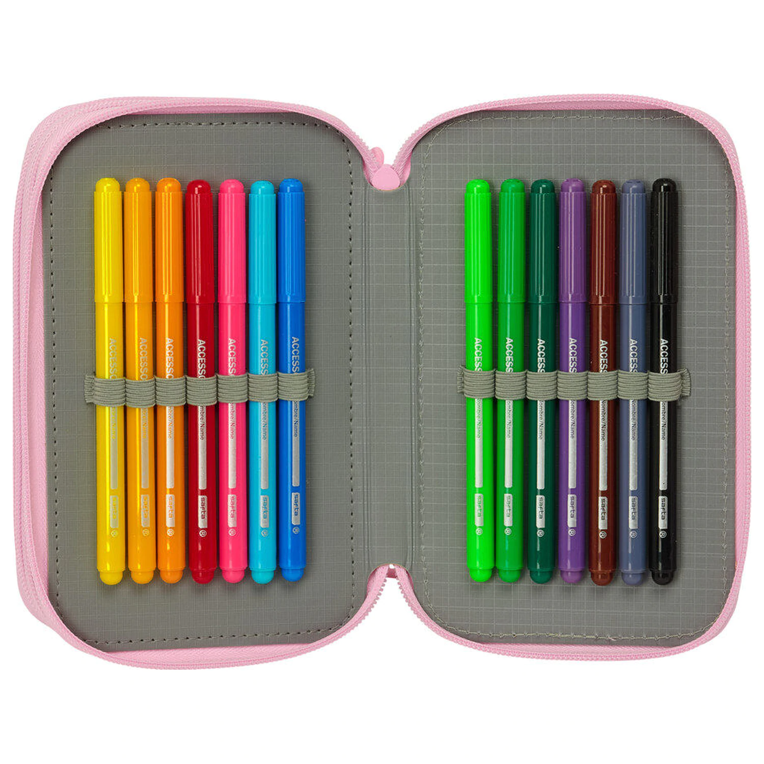 Hello Kitty & Friends triple pencil case 37pcs product photo