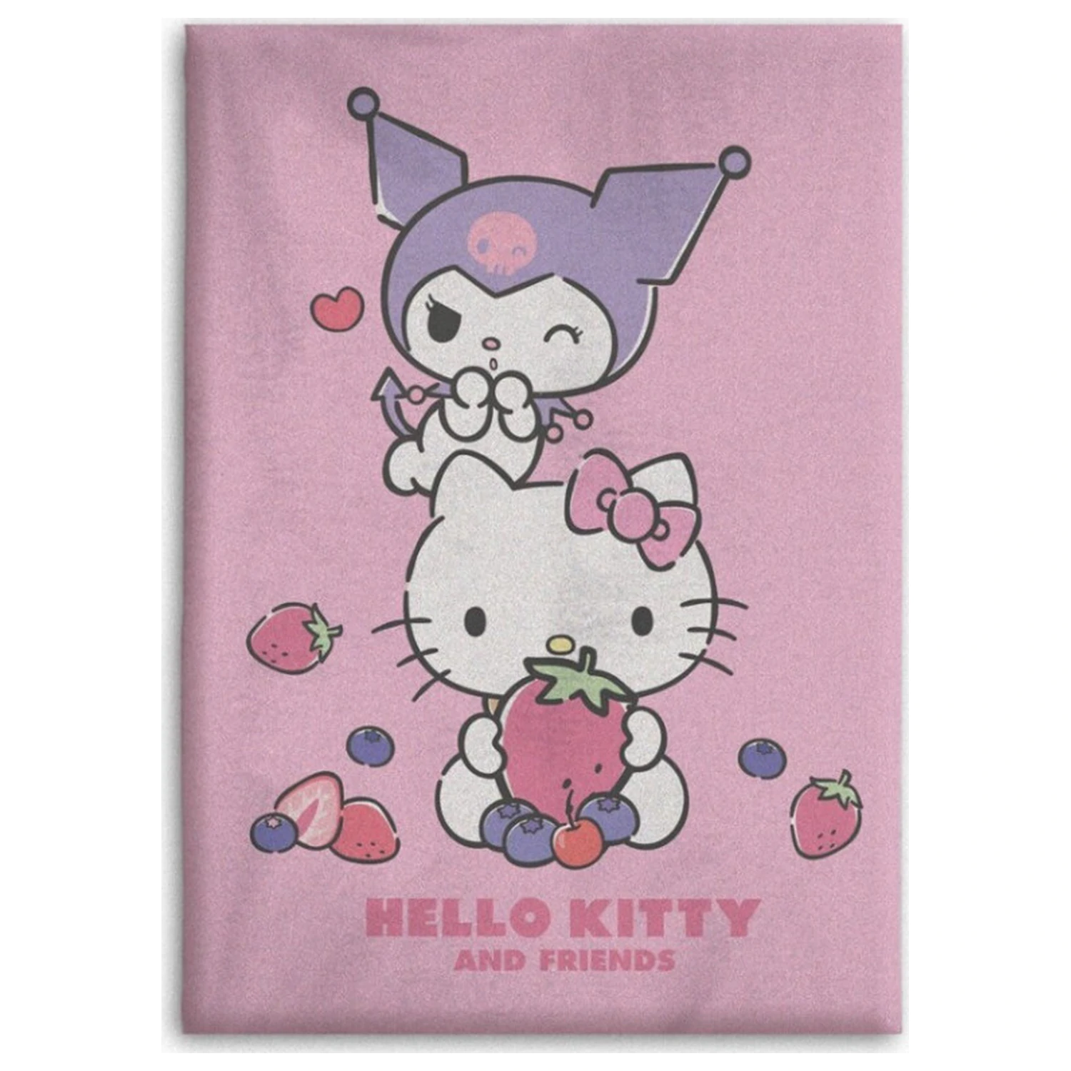 Hello Kitty Fruits fleece blanket product photo