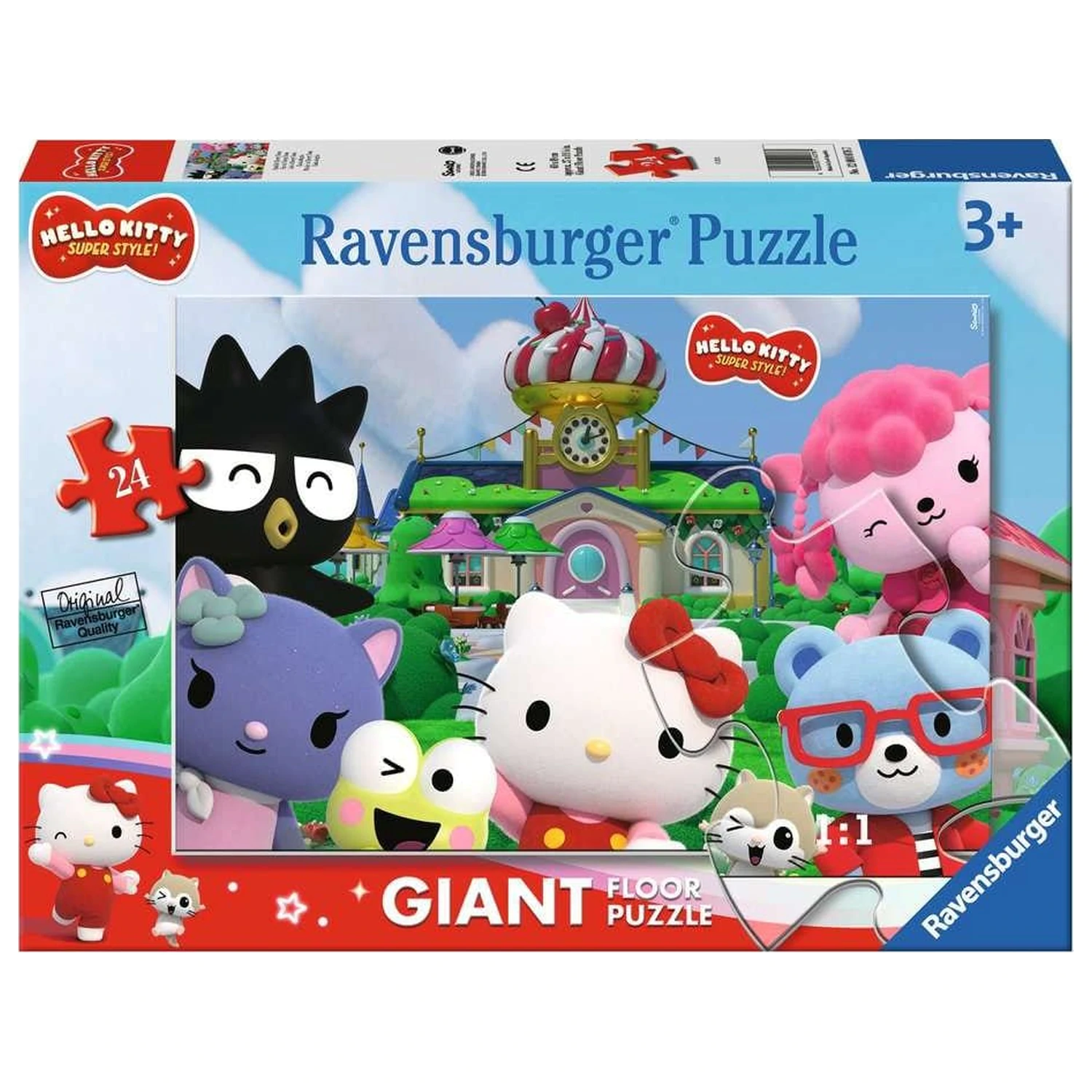 Hello Kitty Giant Floor Jigsaw Puzzle Fun in Cherry Town (24 Pieces) product photo