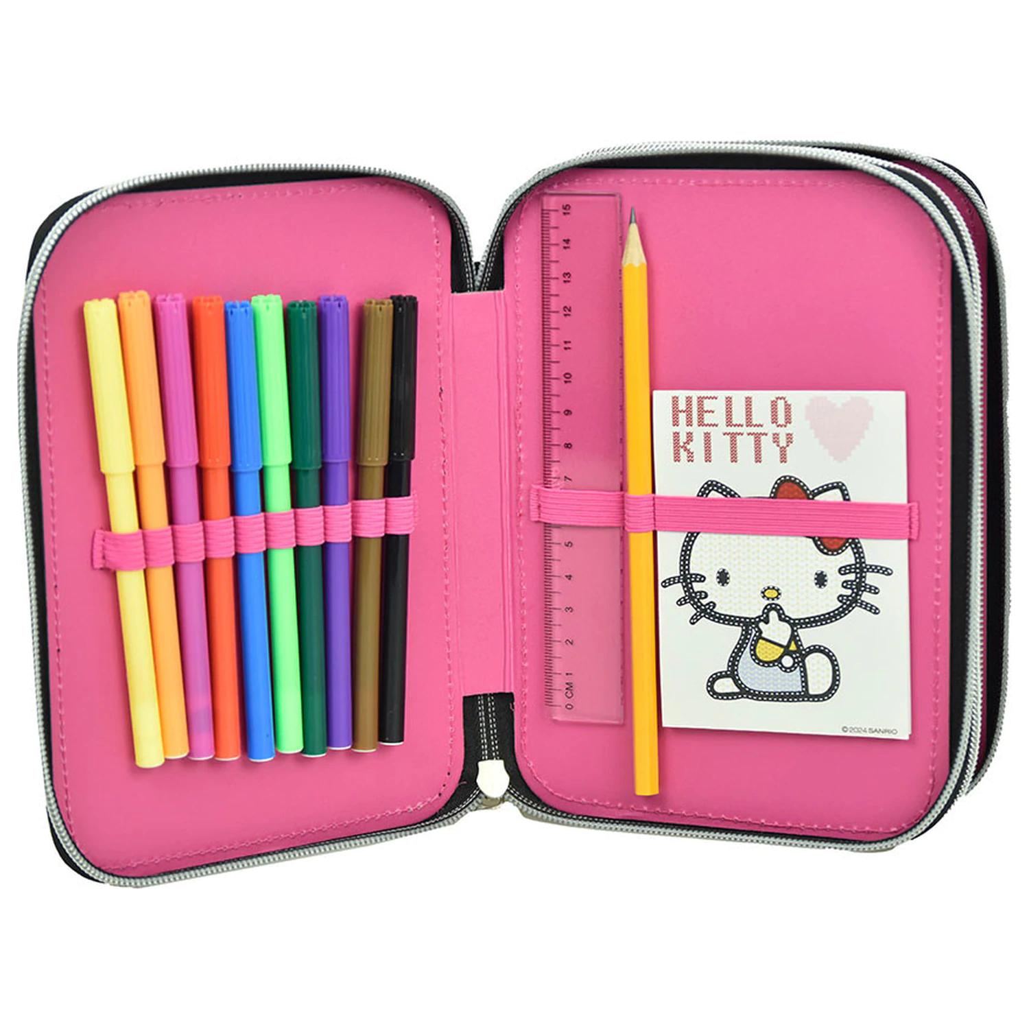 Hello Kitty Heart Pencil Case Filled 2-Tier product photo