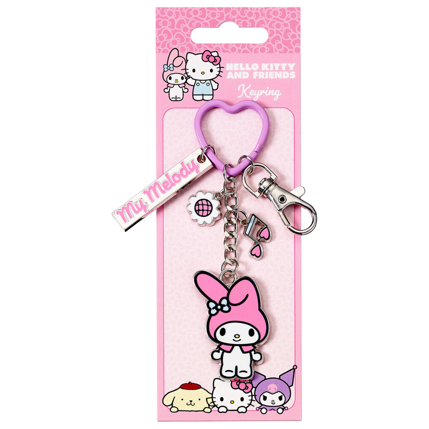 Hello Kitty Key Chain with My Melody Charms product photo