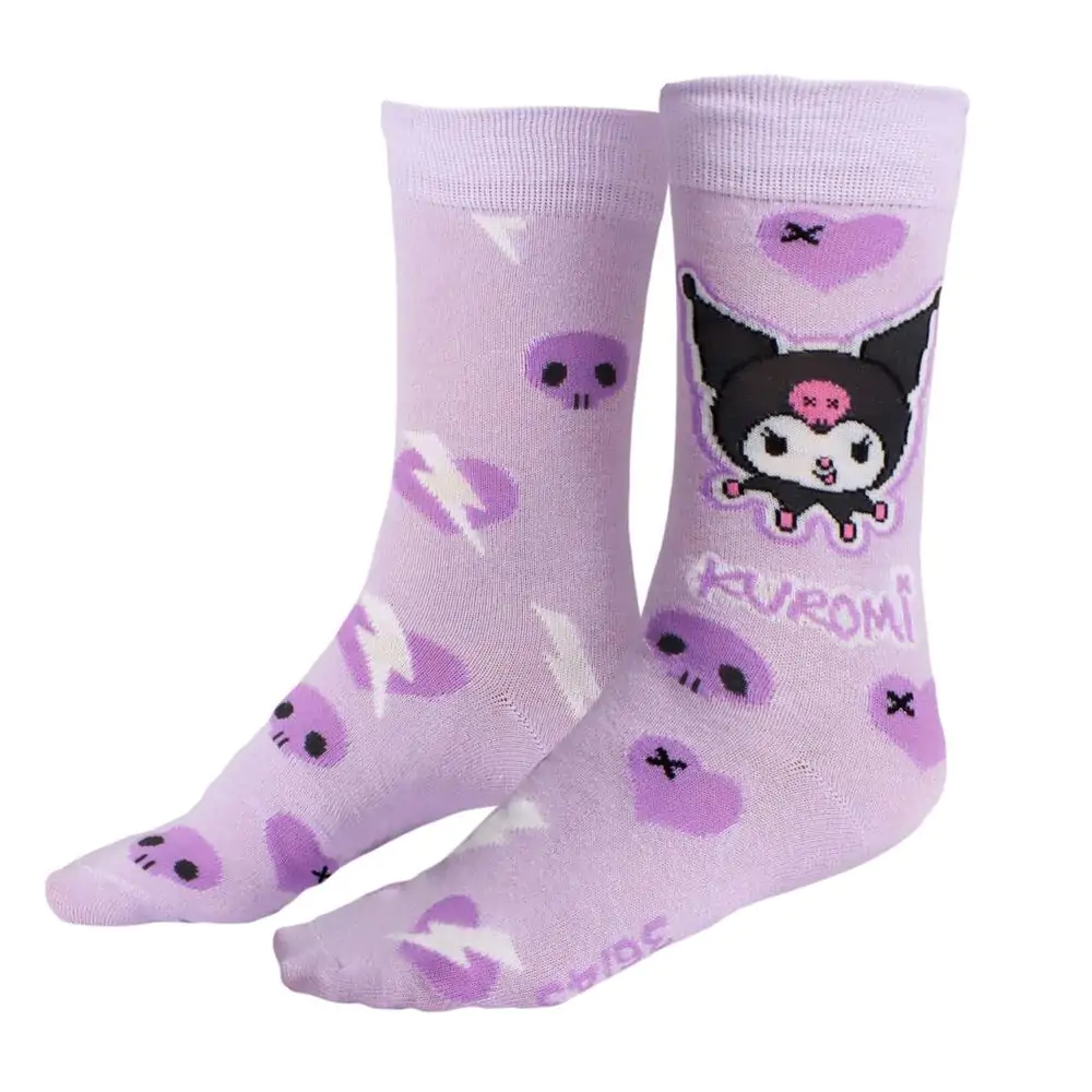 Hello Kitty Kuromi pack 3 adult socks product photo