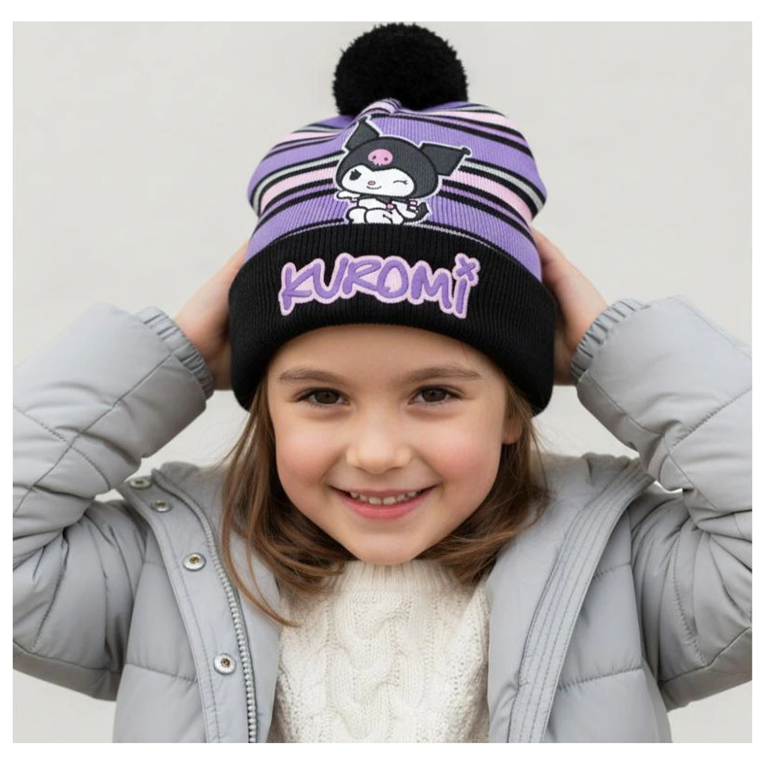 Hello Kitty Kuromi Black Kids Hat product photo