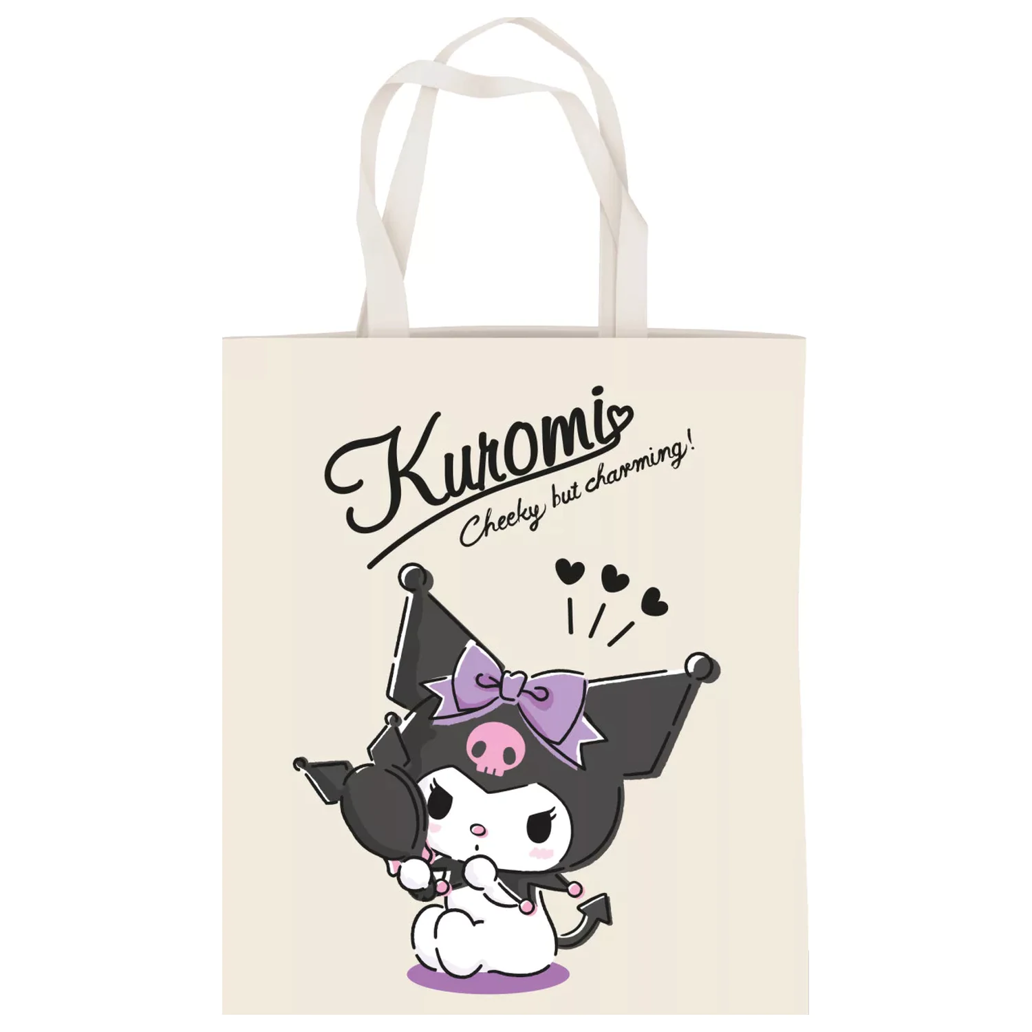 Hello Kitty Kuromi Charming Canvas Tote Bag, Shopping Bag 44 cm product photo