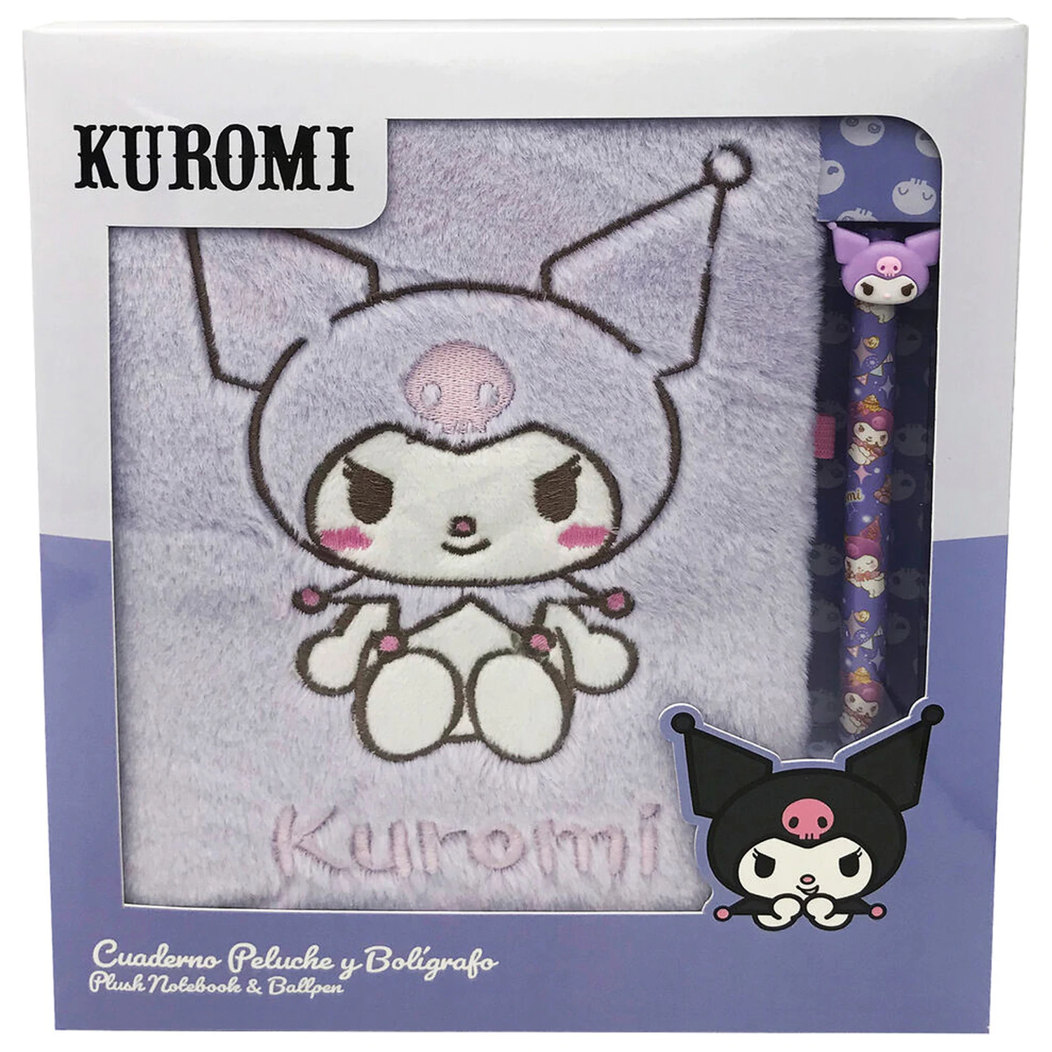 Hello Kitty Kuromi Cuddly notebook and pen product photo