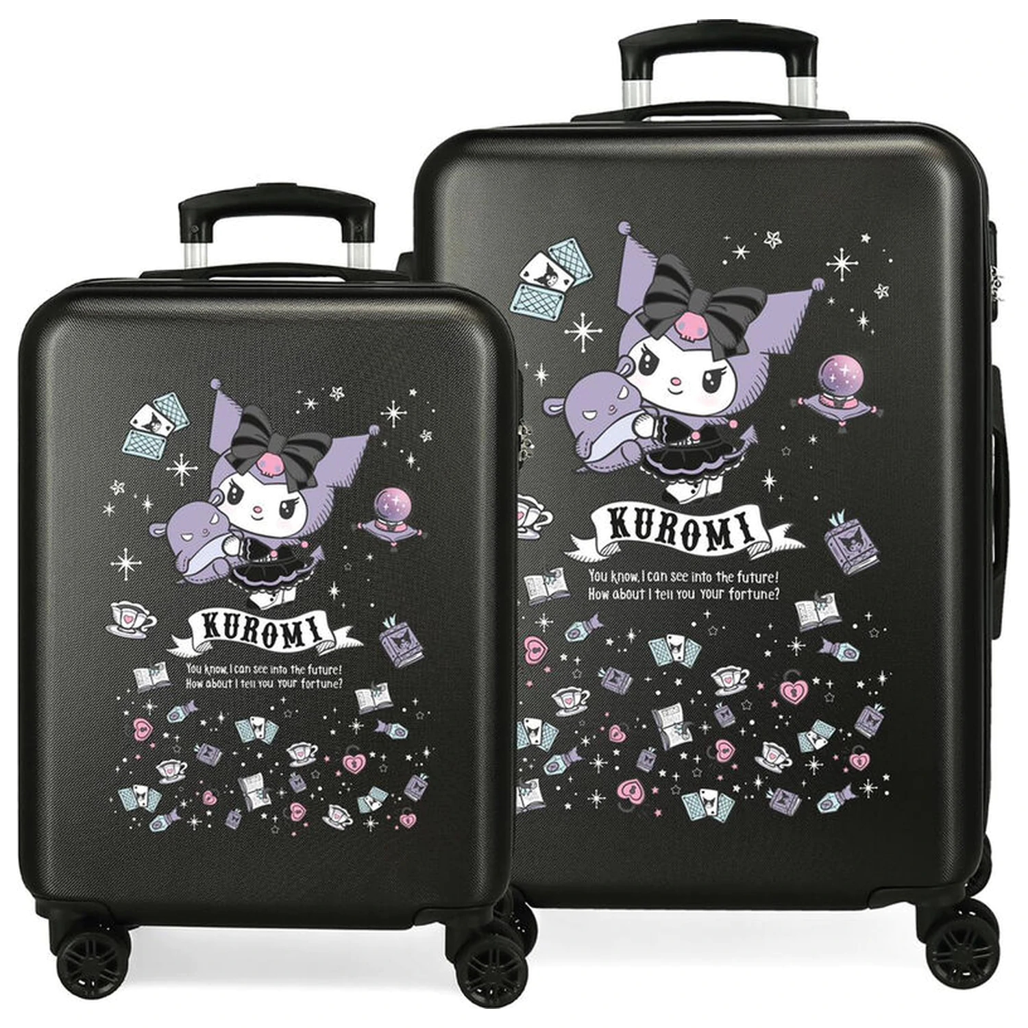 Hello Kitty Kuromi Fortune Telling ABS 2-piece trolley suitcase set 55/65cm product photo