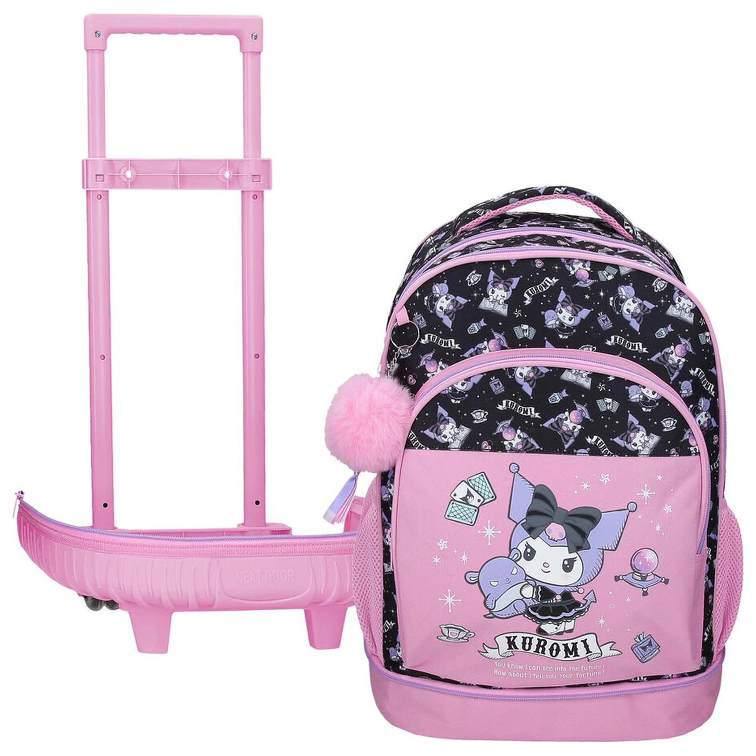 Hello Kitty Kuromi Fortune Telling extraible compact trolley 43cm product photo