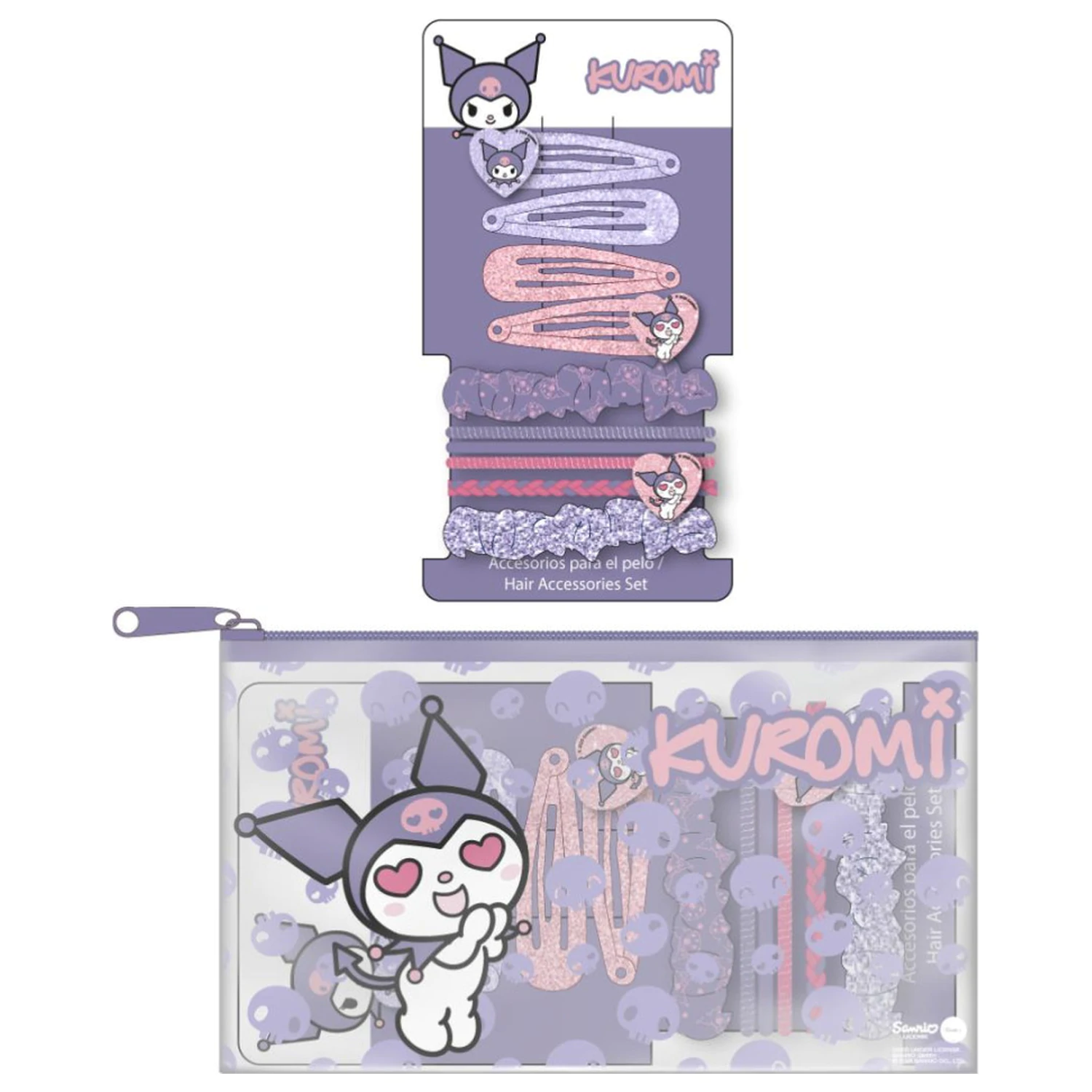 Hello Kitty Kuromi Hair Clip, Hair Tie Set product photo