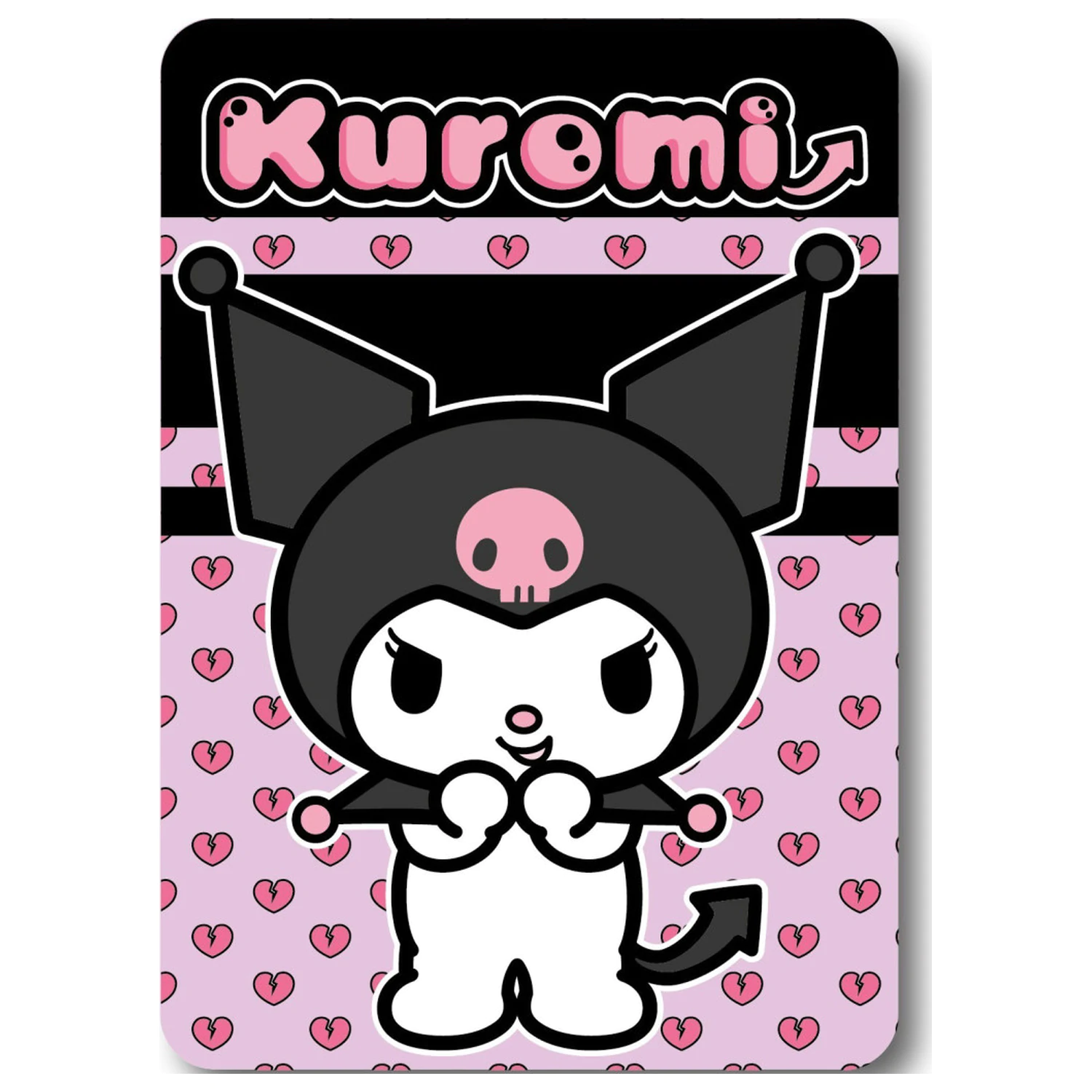 Hello Kitty Kuromi Heart Fleece Blanket 100x140cm product photo