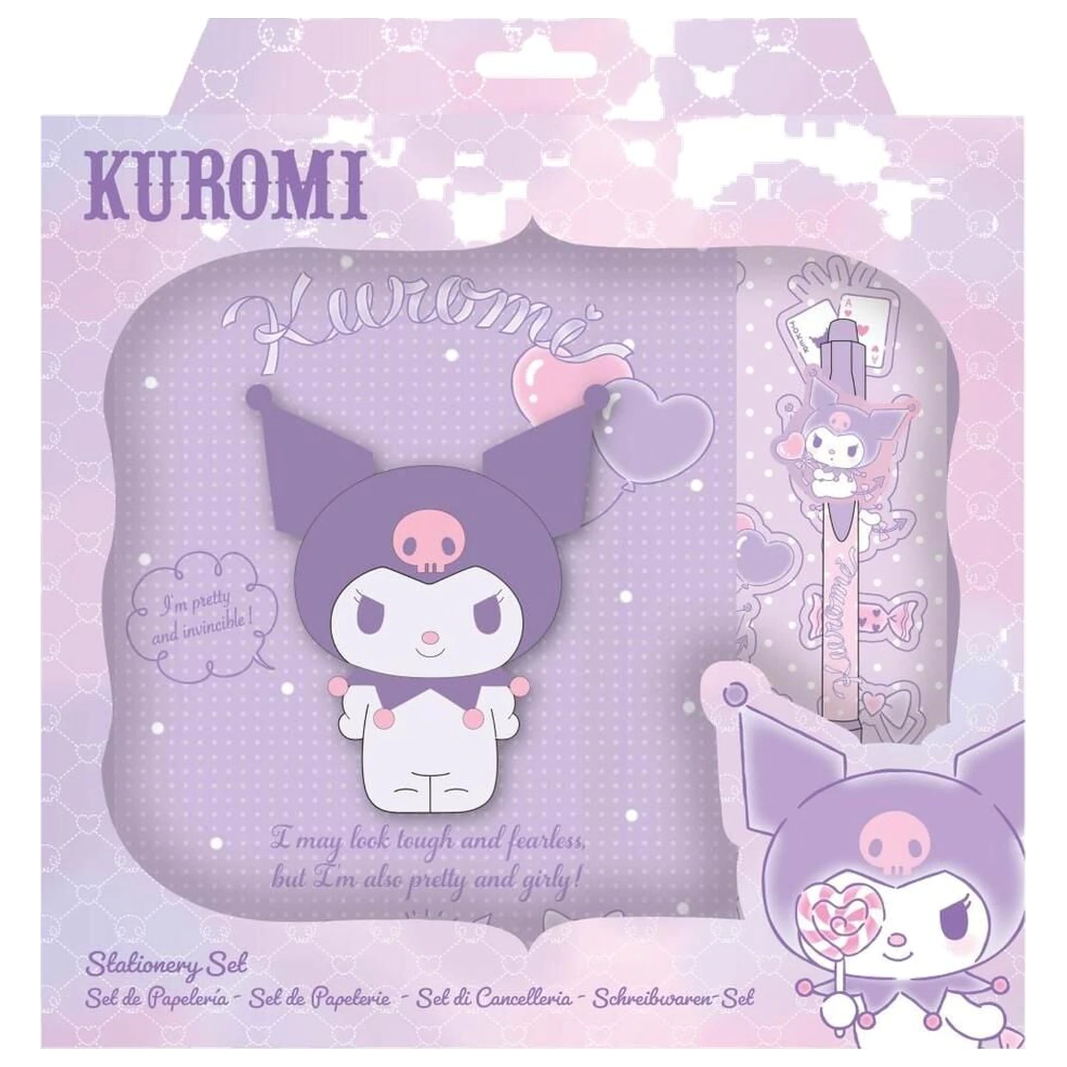 Hello Kitty Kuromi stationery set product photo