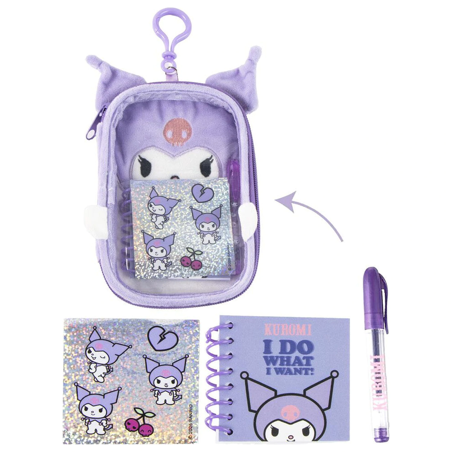 Hello Kitty Kuromi stationery set product photo