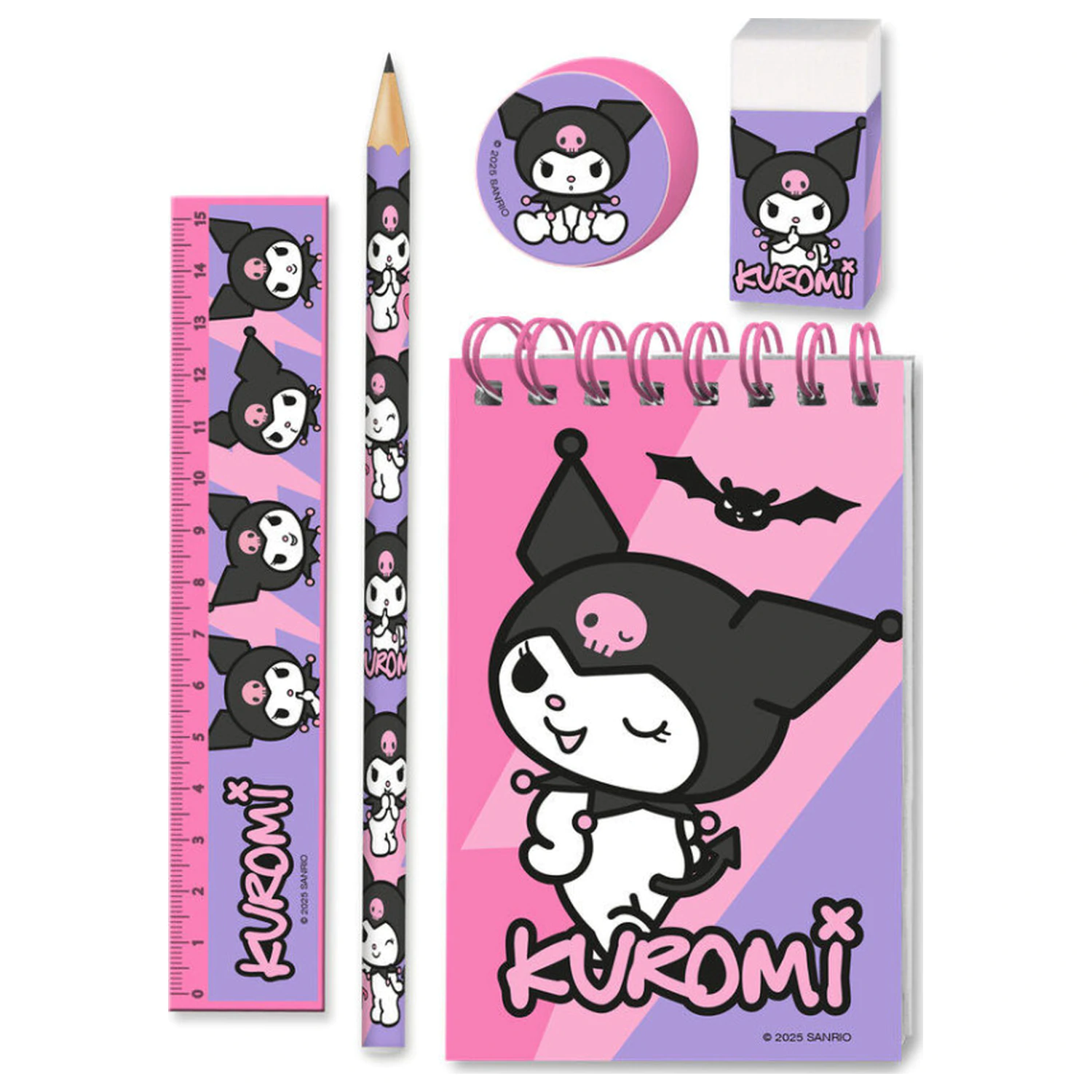 Hello Kitty Kuromi stationery set 5 pieces product photo