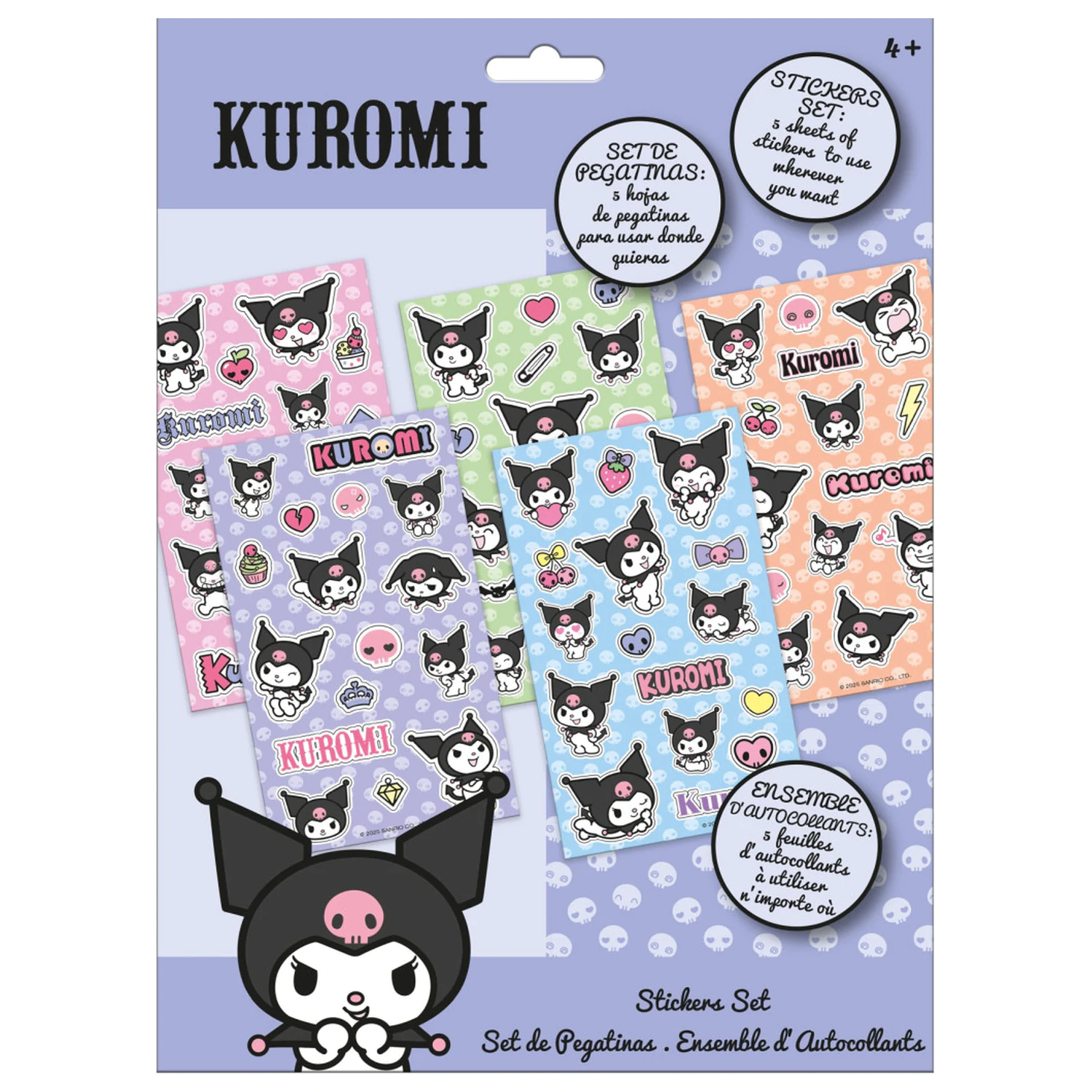 Hello Kitty and Kuromi Sticker Set, 5 Sheets product photo