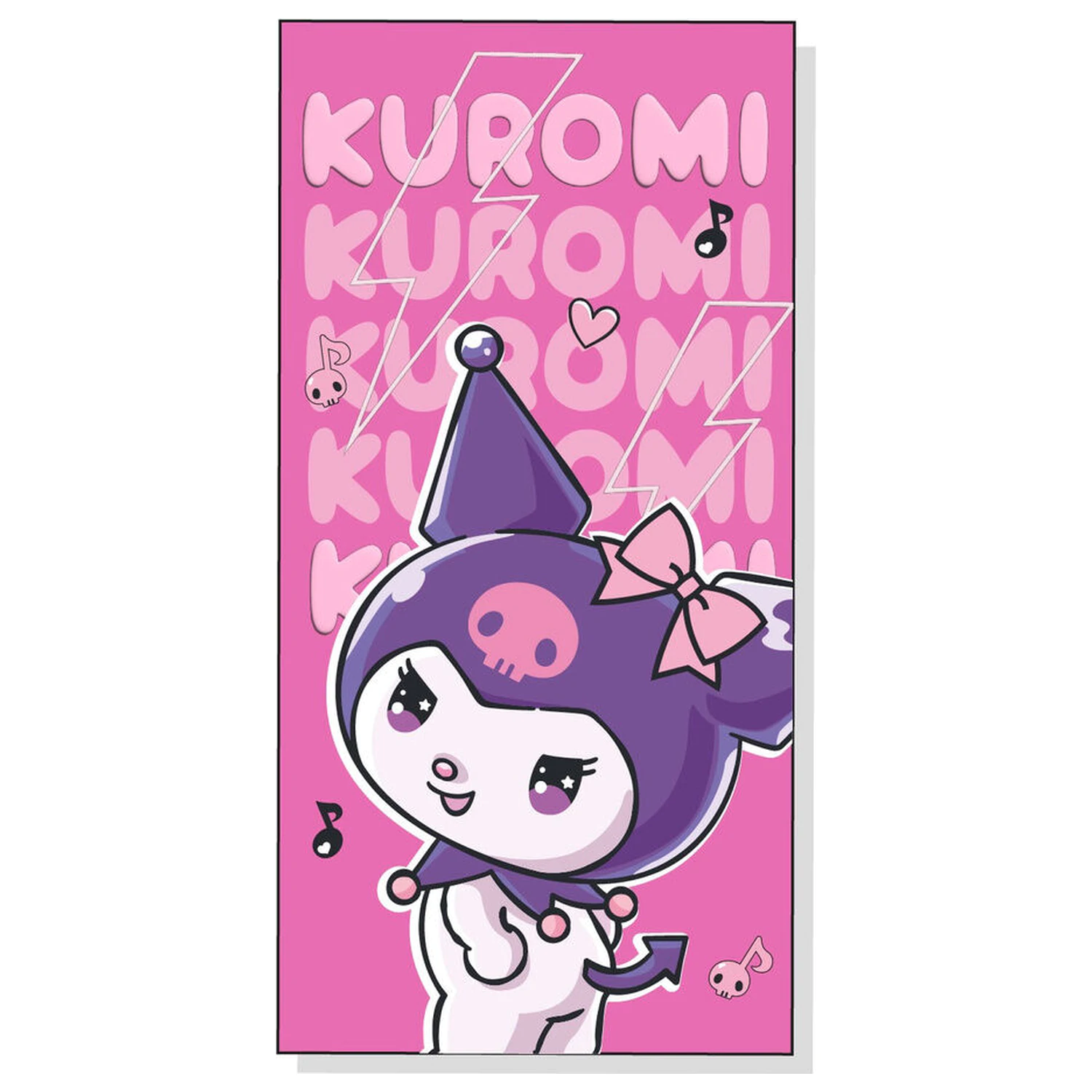 Hello Kitty Kuromi microfibre beach towel product photo