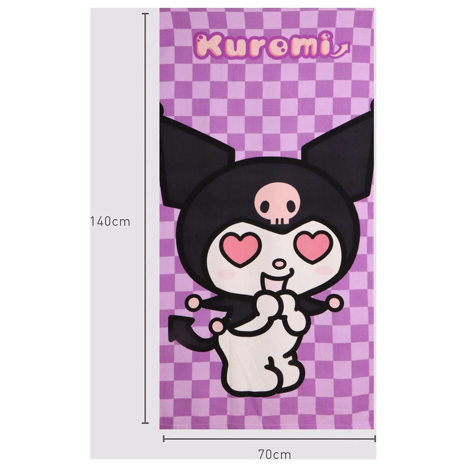 Hello Kitty Kuromi microfibre beach towel product photo
