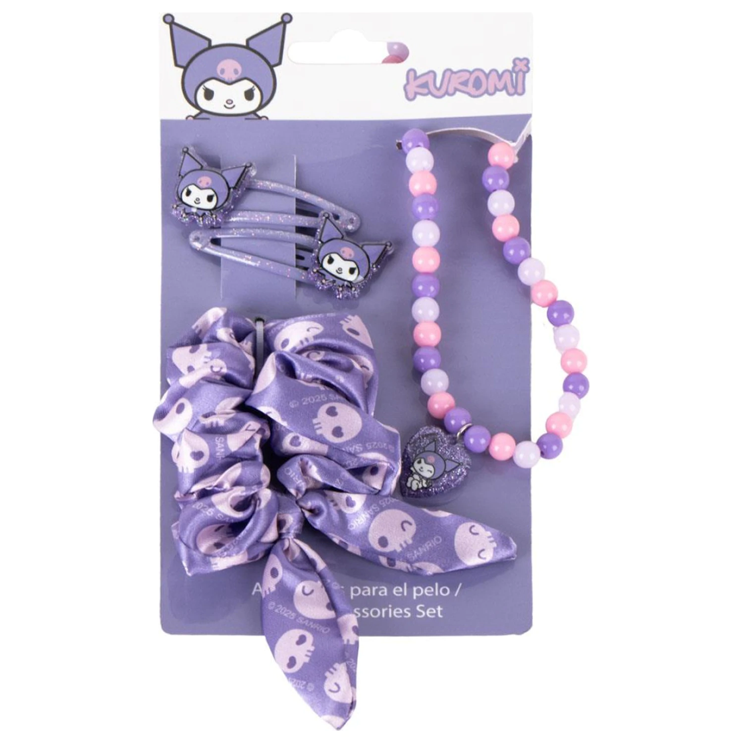 Hello Kitty Kuromi Necklace and Hair Accessory Set product photo