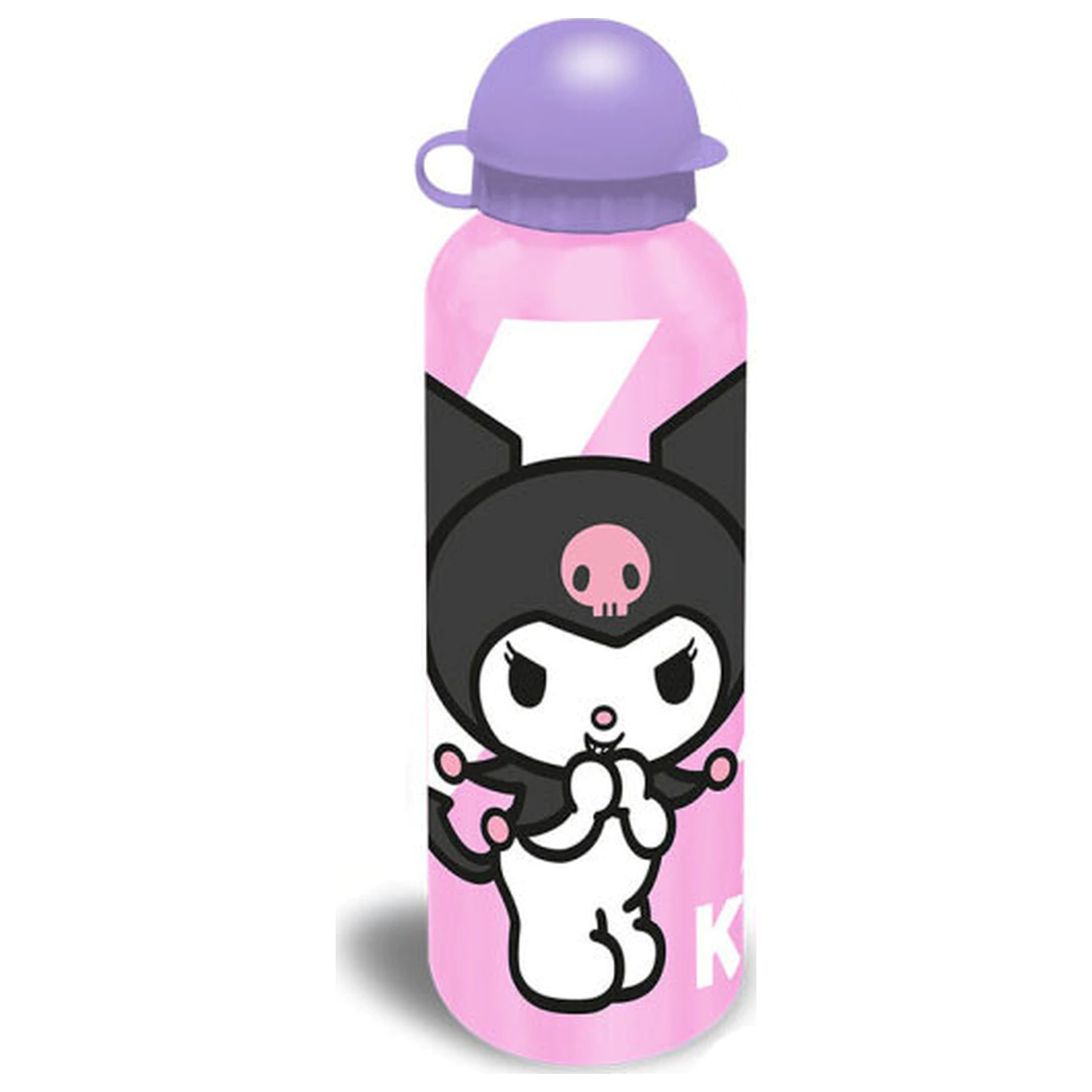 Hello Kitty Kuromi Pink Aluminum Drinking Bottle with Cap 500 ml product photo
