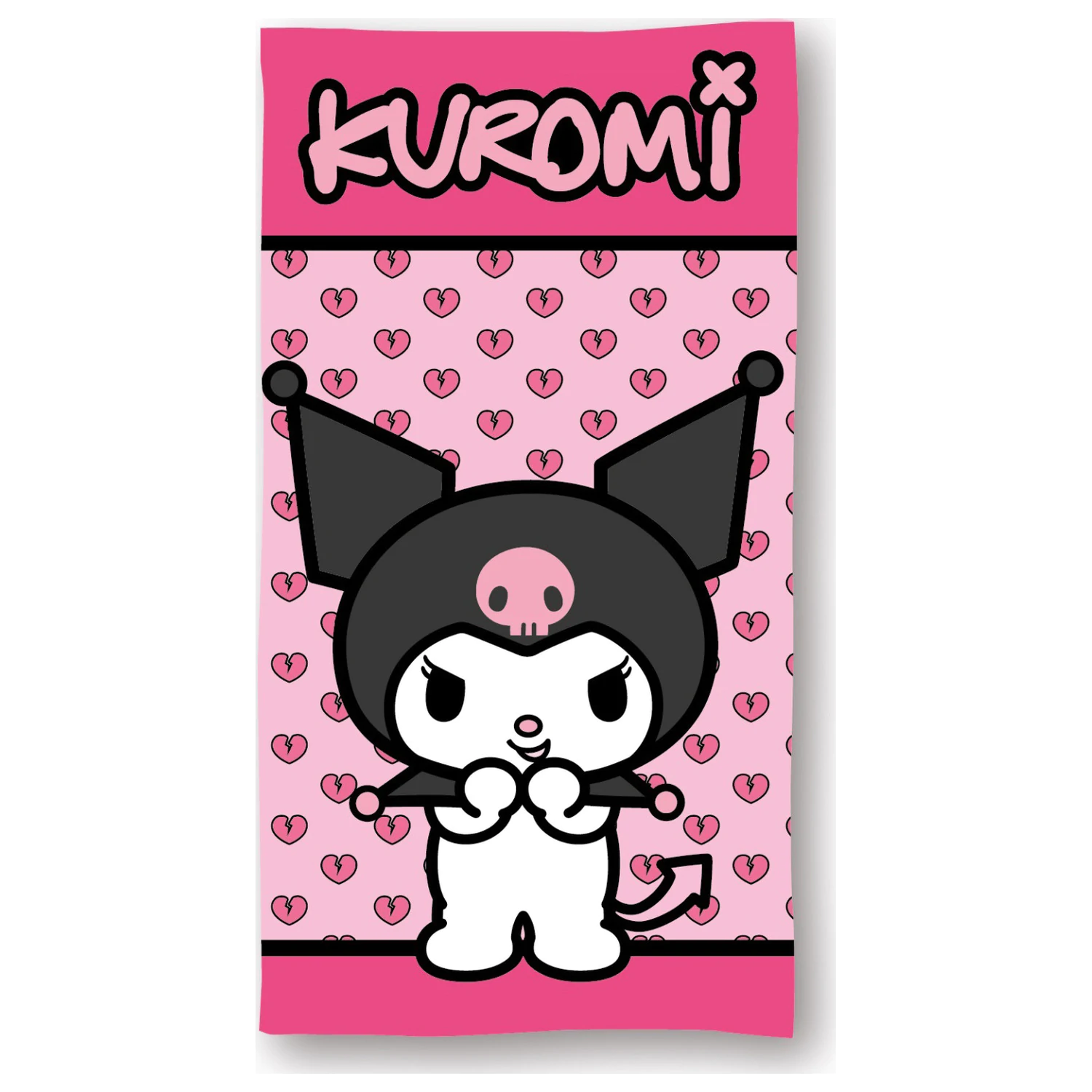 Hello Kitty Kuromi Pink Bath Towel, Beach Towel product photo