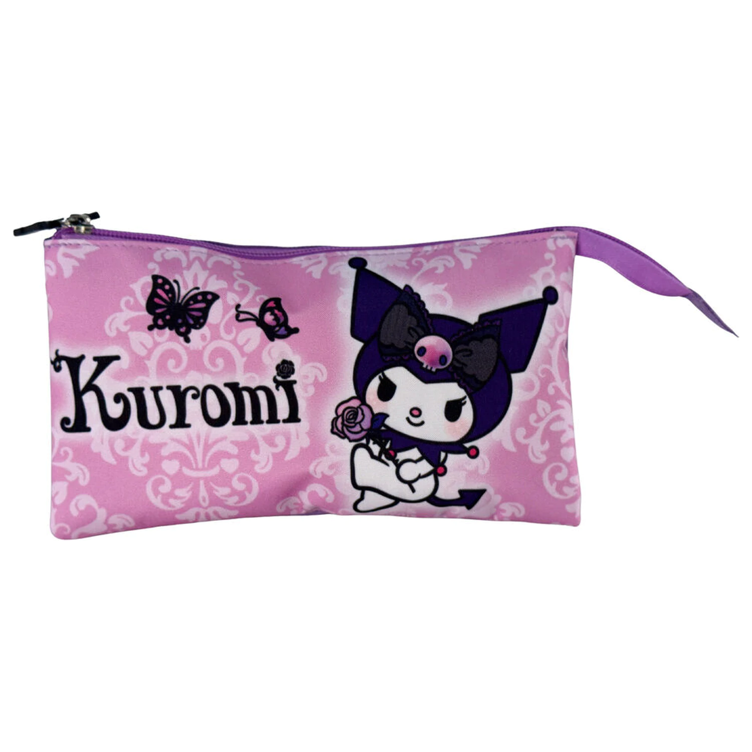 Hello Kitty Kuromi Purple triple pencil case product photo
