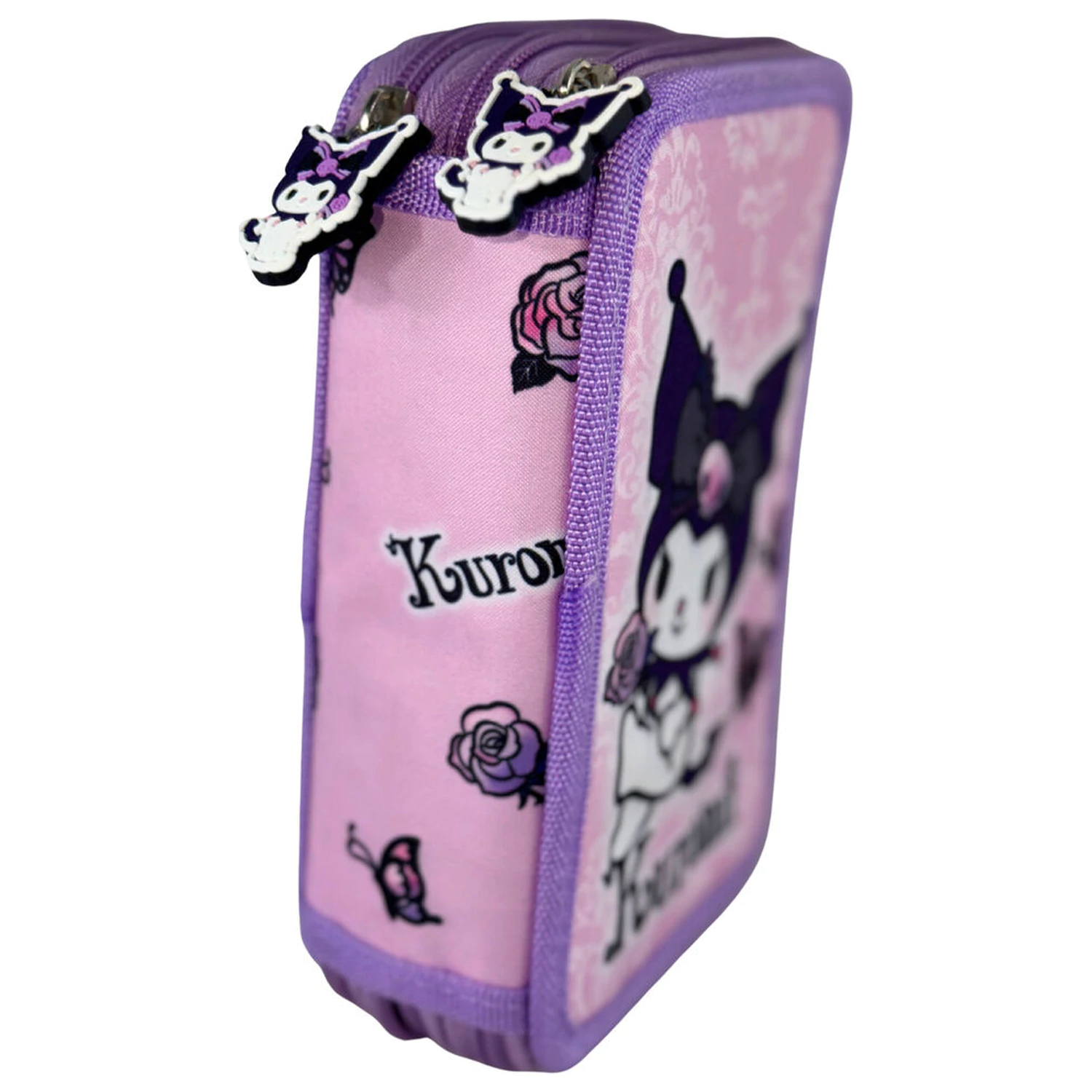 Hello Kitty Kuromi Purple triple pencil case product photo