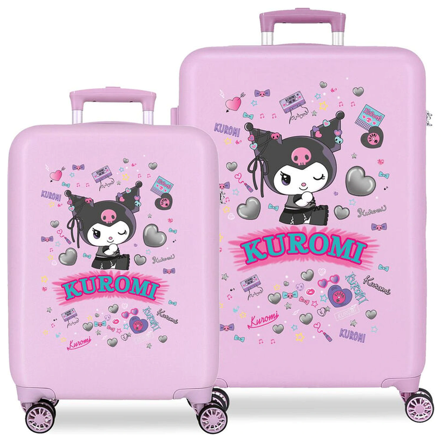 Hello Kitty Kuromi Retropop ABS 2-piece trolley suitcase set 55/65cm product photo