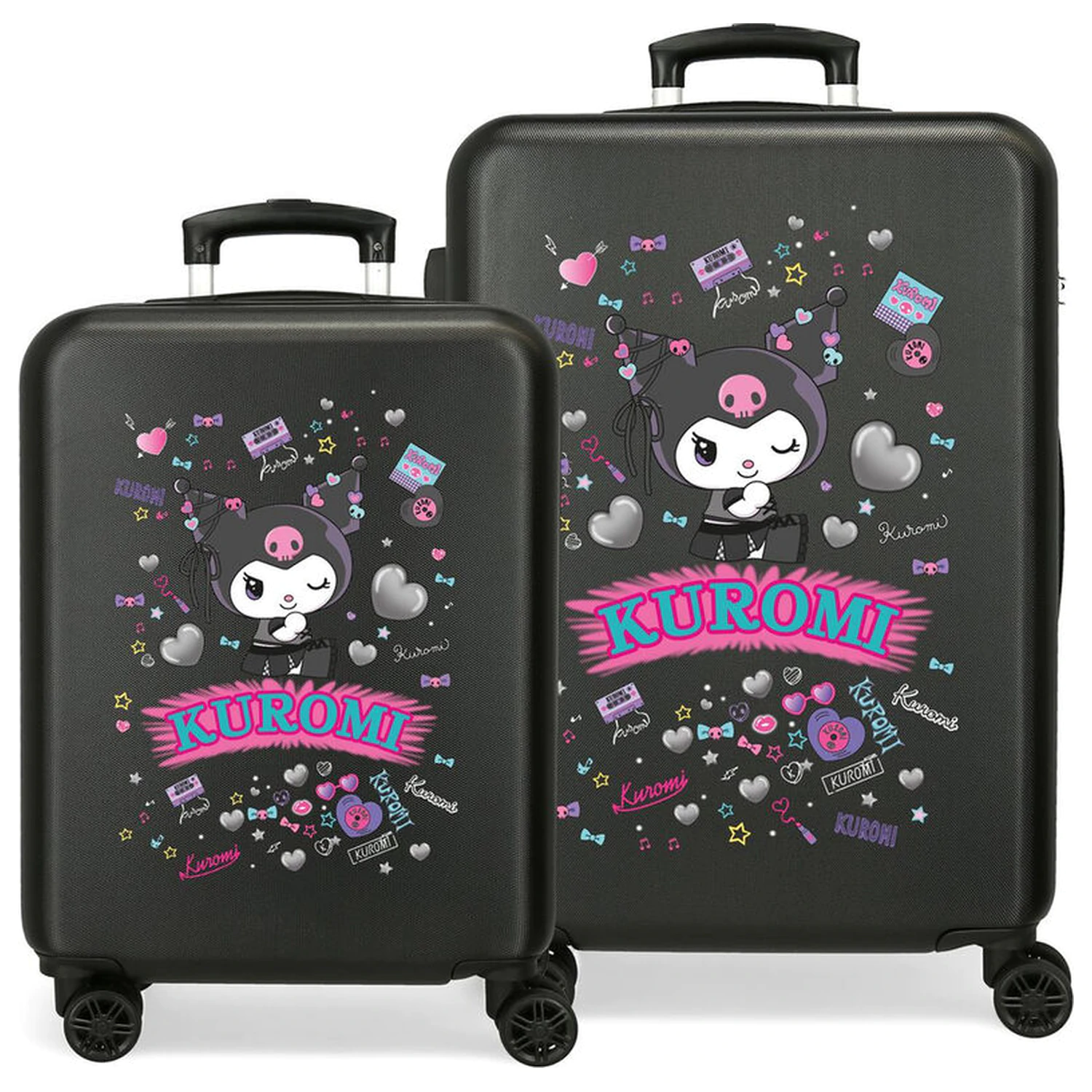 Hello Kitty Kuromi Retropop ABS 2-piece trolley suitcase set 55/65cm product photo
