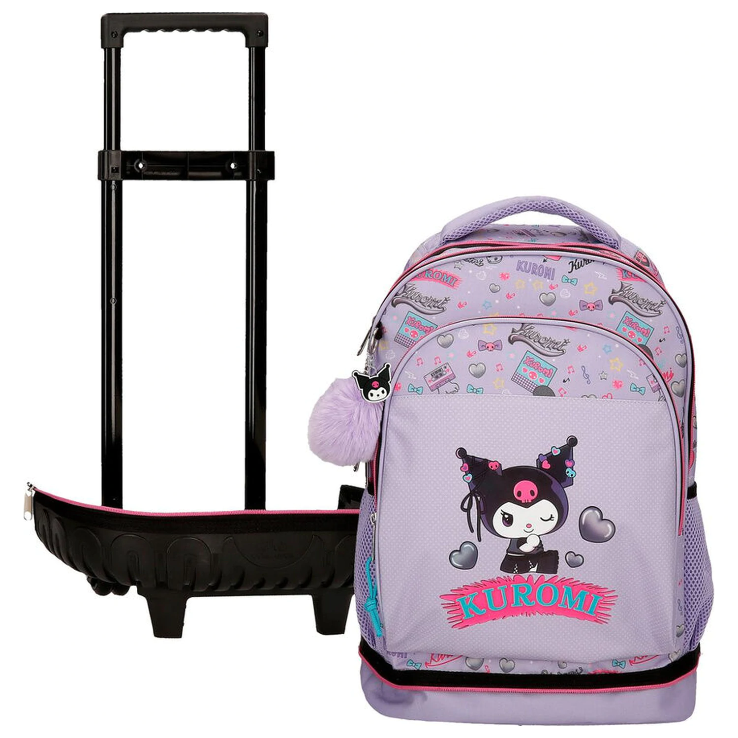Hello Kitty Kuromi Retropop extraible compact trolley 43cm product photo