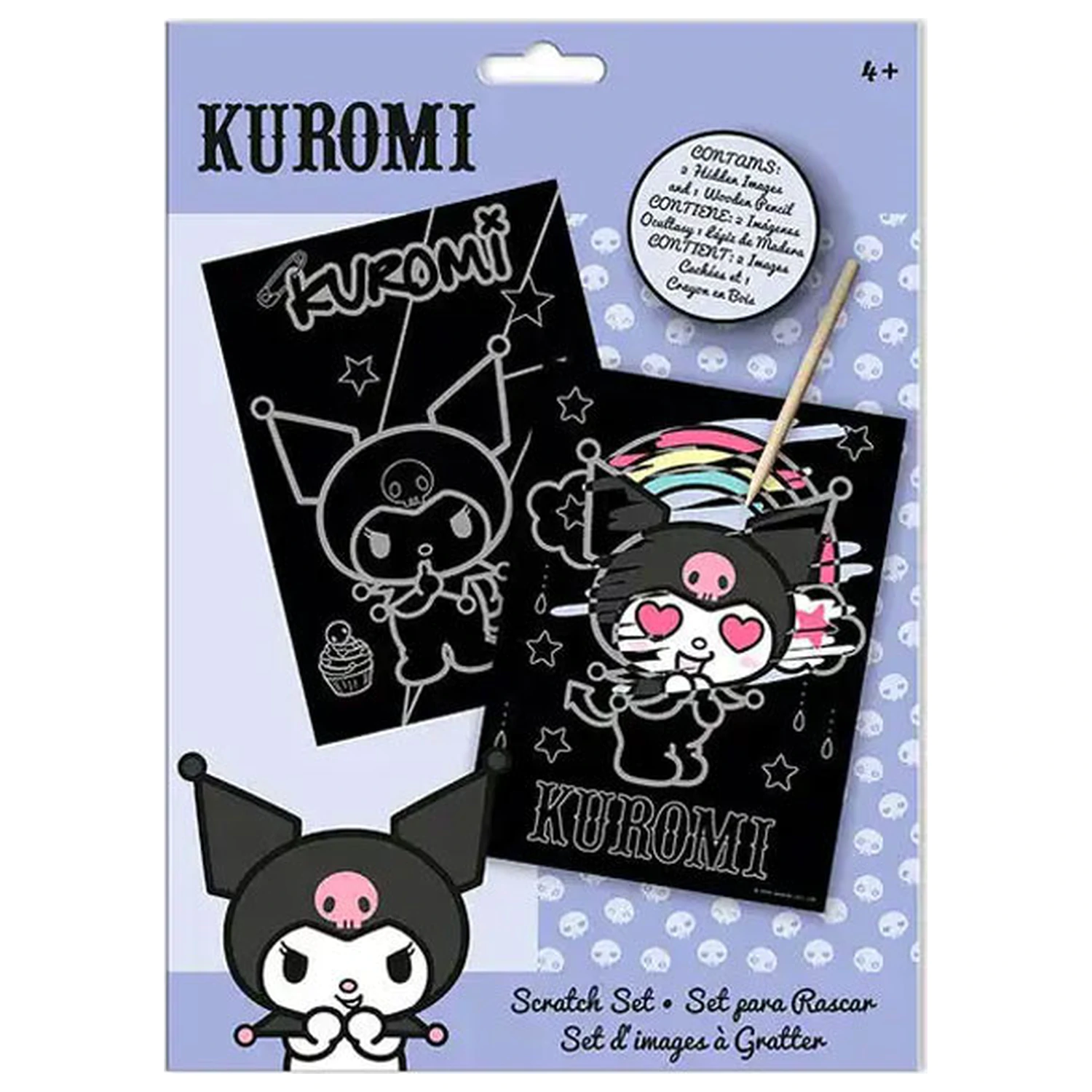 Hello Kitty and Kuromi Scratch Art Kit product photo