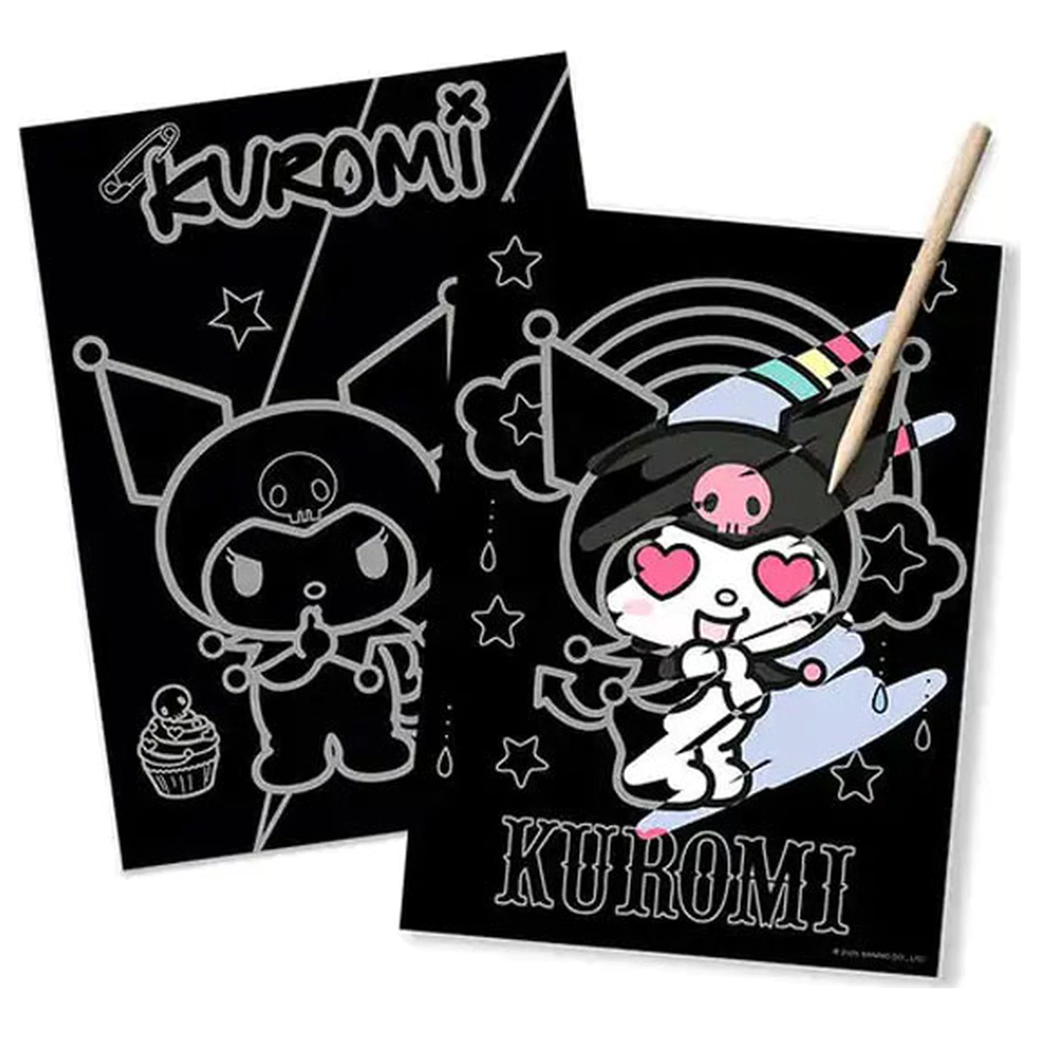 Hello Kitty and Kuromi Scratch Art Kit product photo