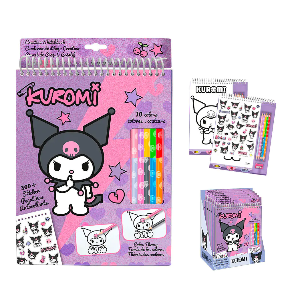 Hello Kitty Kuromi Colouring set and pencils product photo