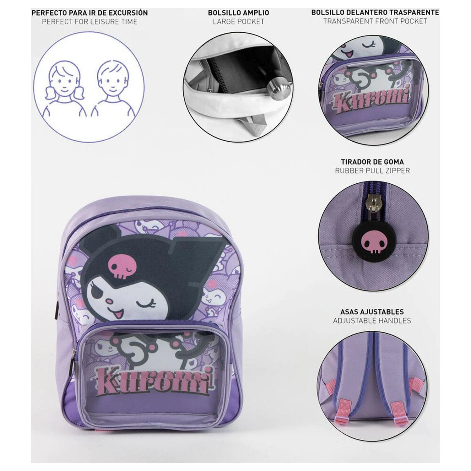 Hello Kitty Kuromi backpack 30cm product photo