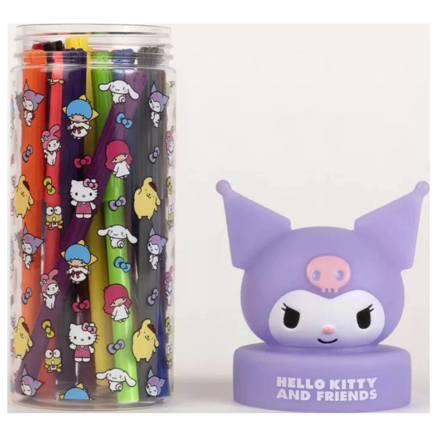 Hello Kitty Kuromi 18-piece felt-tip pen set in 3D holder product photo
