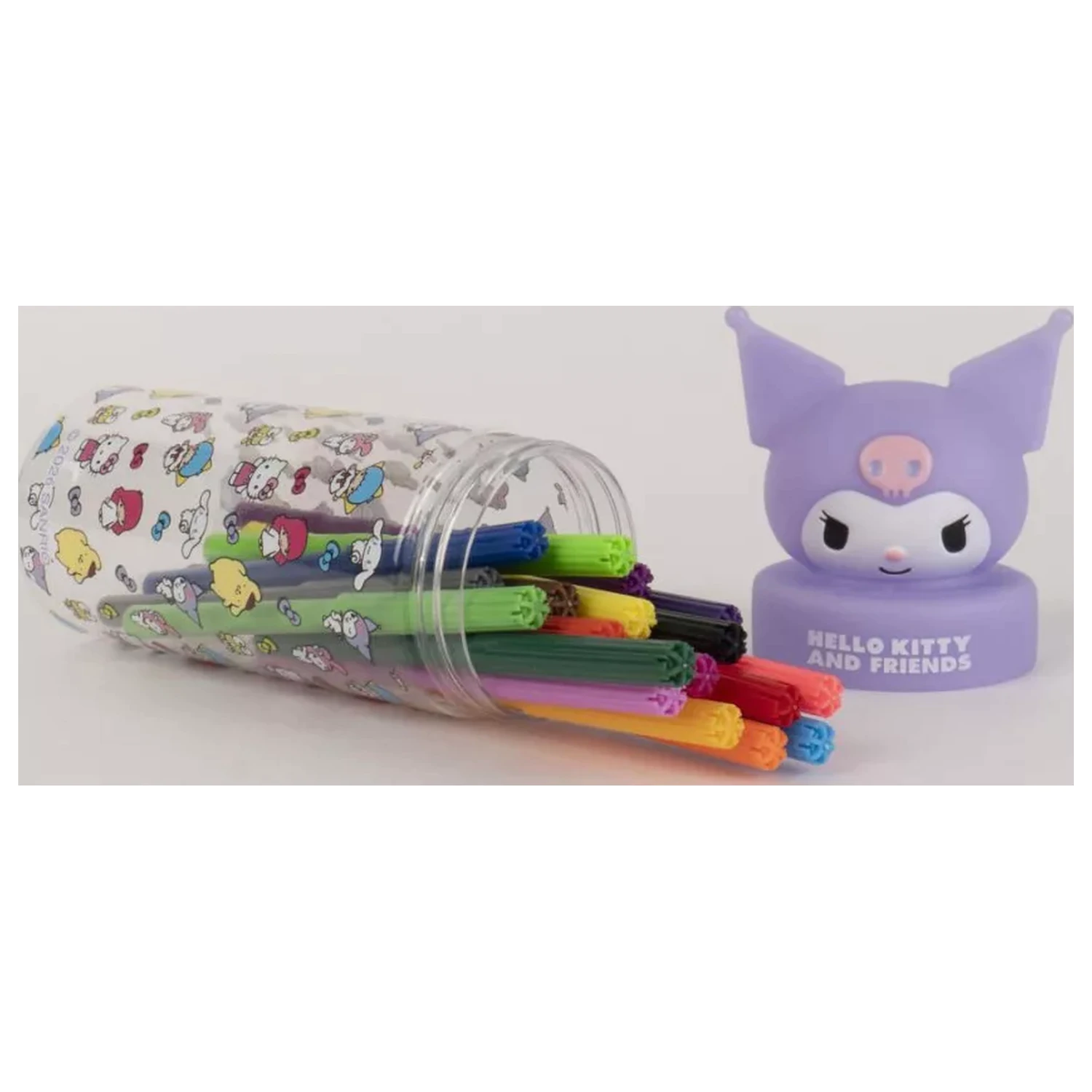 Hello Kitty Kuromi 18-piece felt-tip pen set in 3D holder product photo