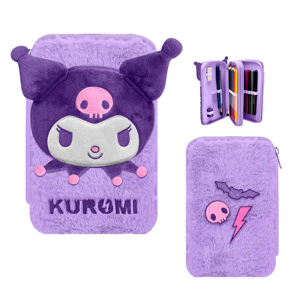 Hello Kitty Kuromi double pencil case product photo