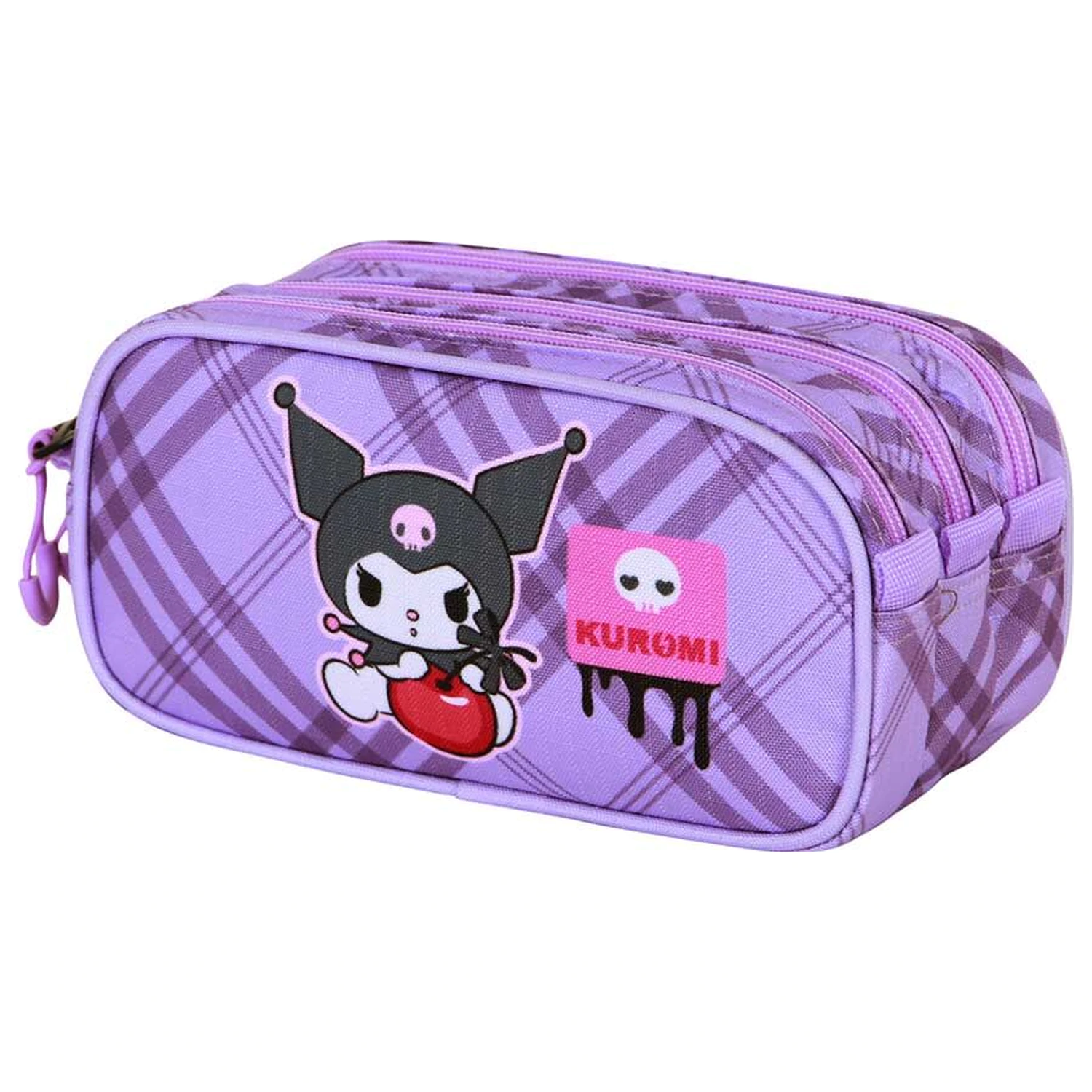 Hello Kitty Kuromi triple pencil case product photo