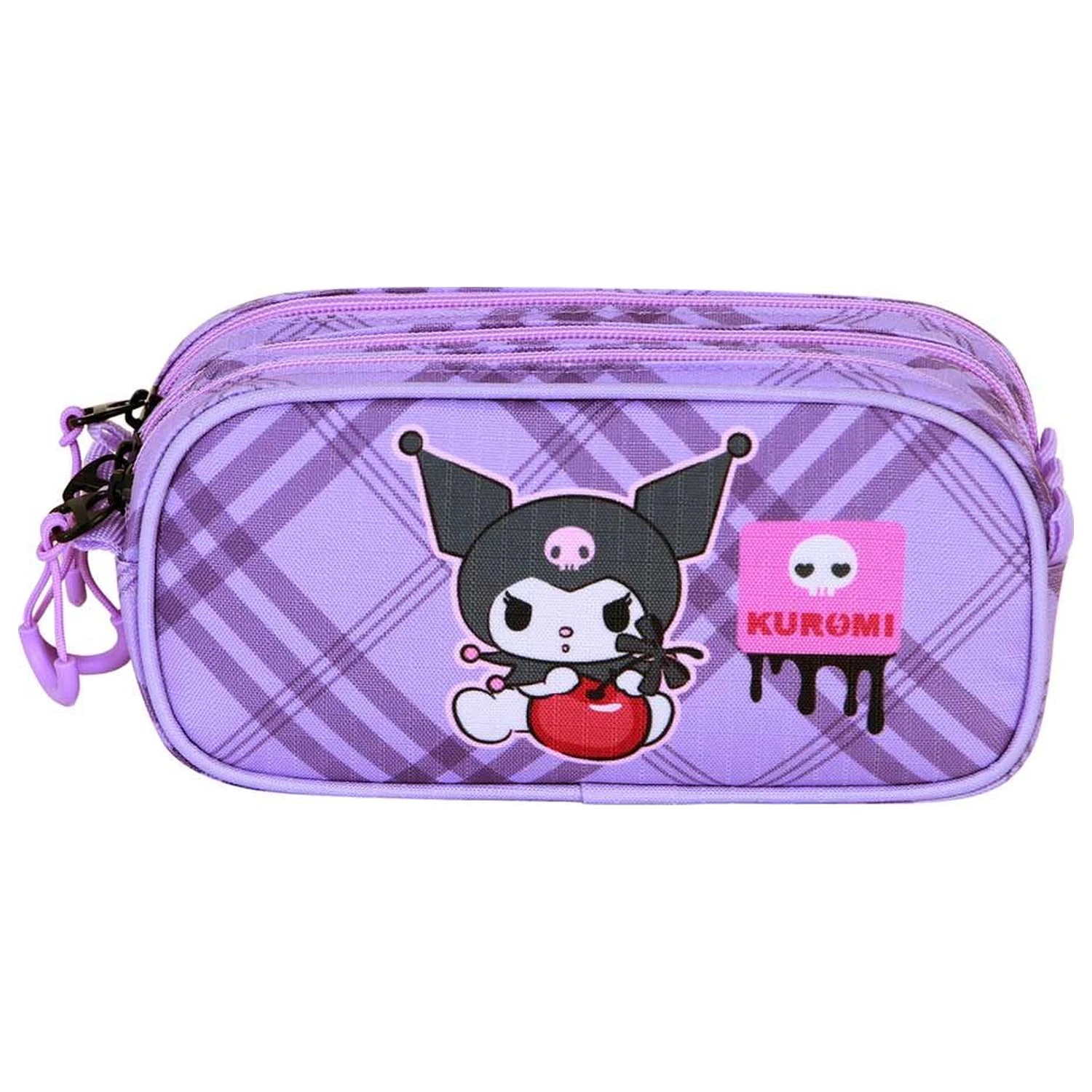 Hello Kitty Kuromi triple pencil case product photo