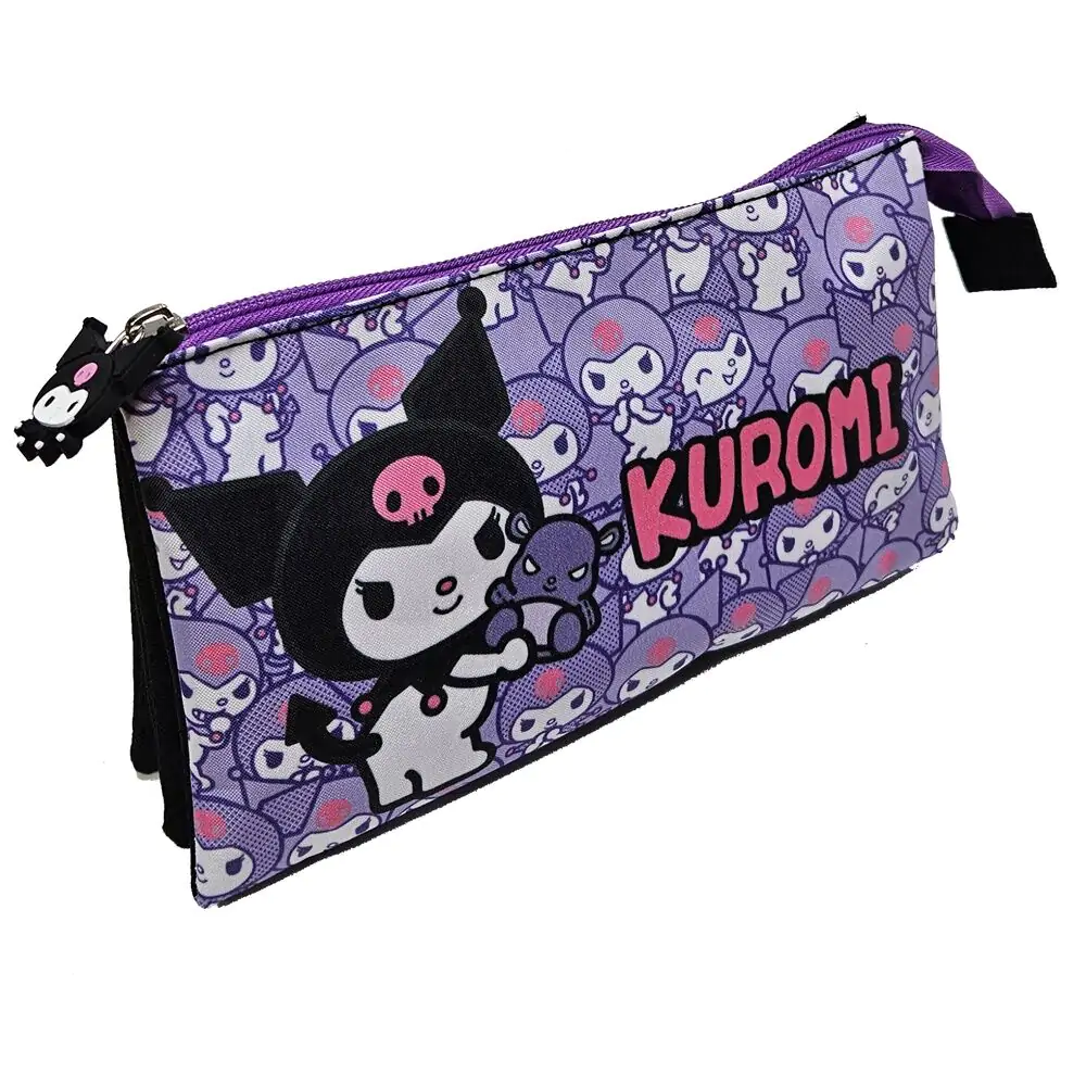 Hello Kitty Kuromi triple pencil case product photo